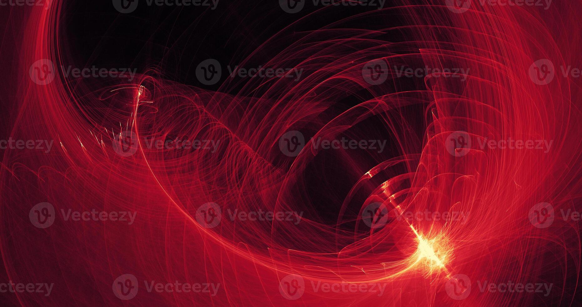 Red And Yellow Abstract Lines Curves Particles Background photo