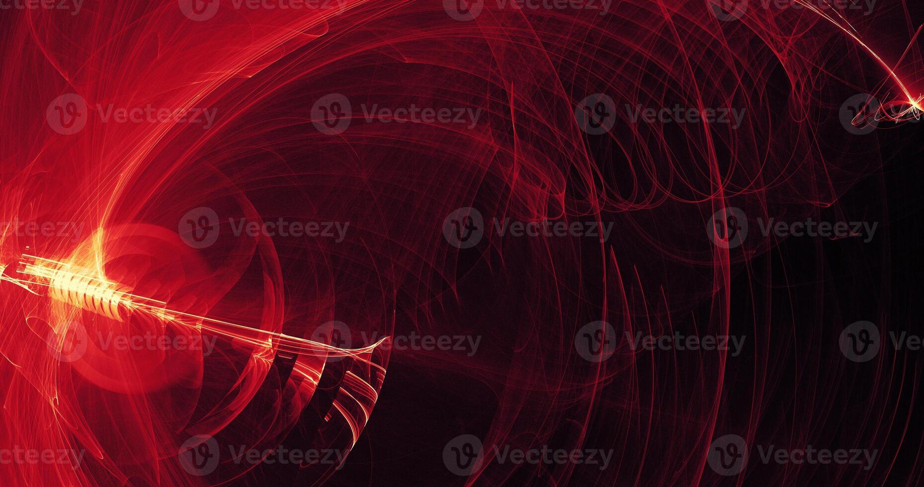 Red And Yellow Abstract Lines Curves Particles Background photo