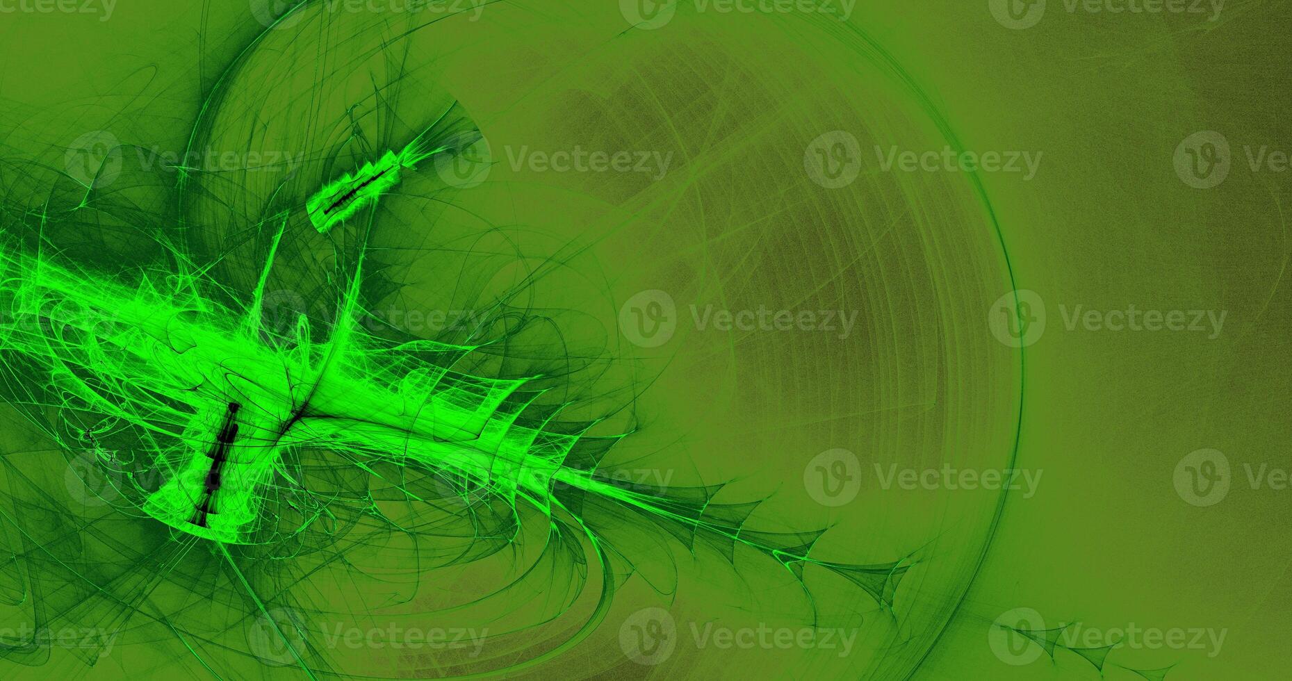 Green Abstract Lines Curves Particles Background photo