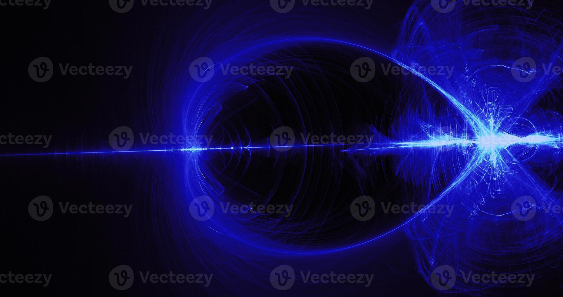 Blue Abstract Lines Curves Particles Background photo