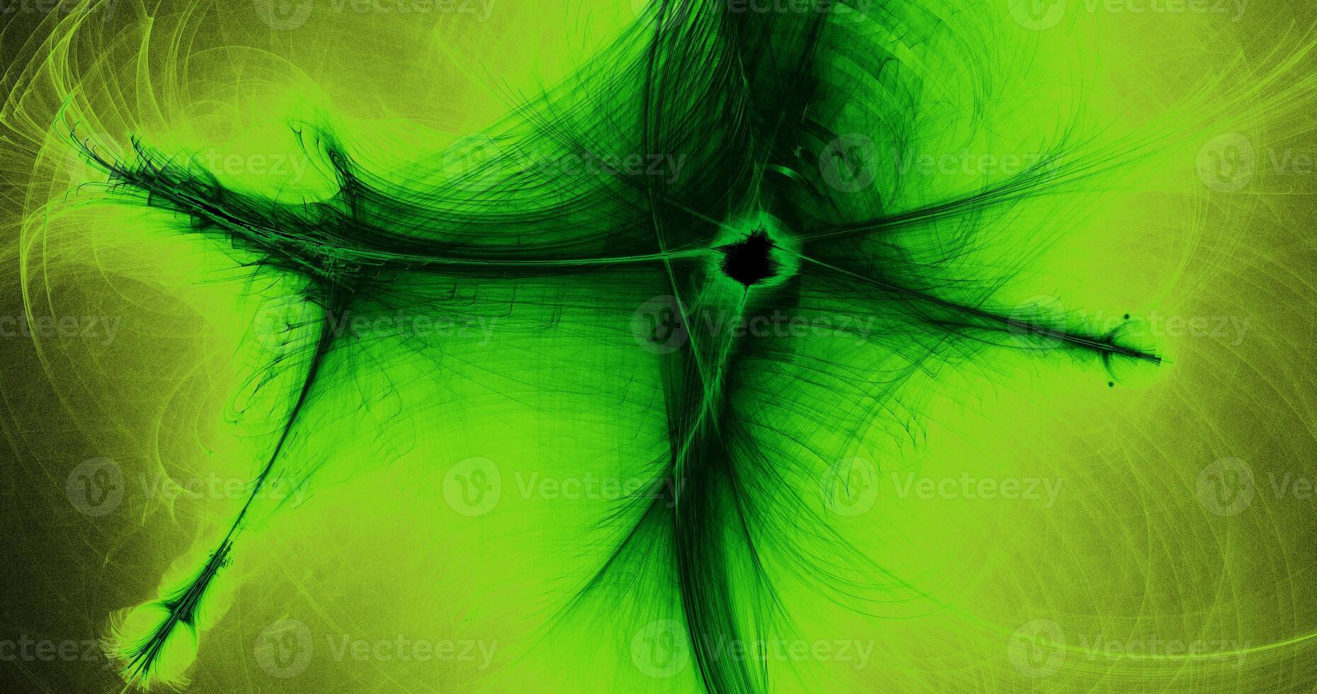 Green Abstract Lines Curves Particles Background photo