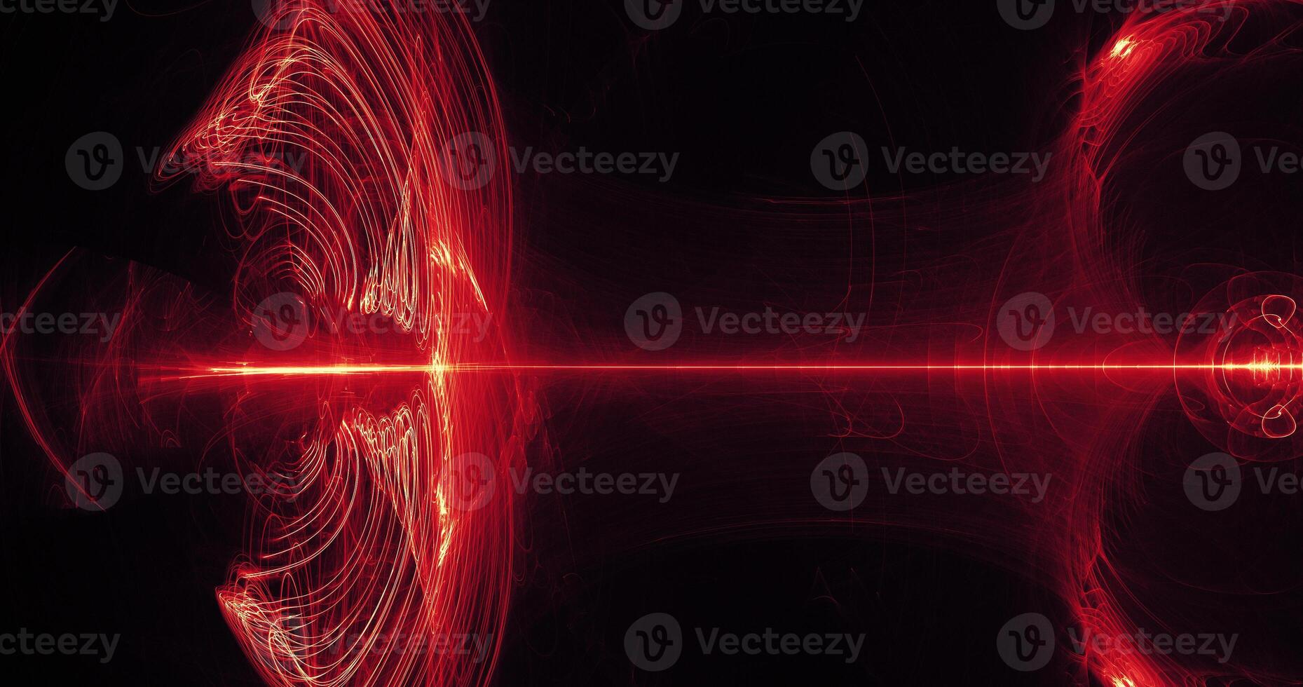 Red And Yellow Abstract Lines Curves Particles Background photo