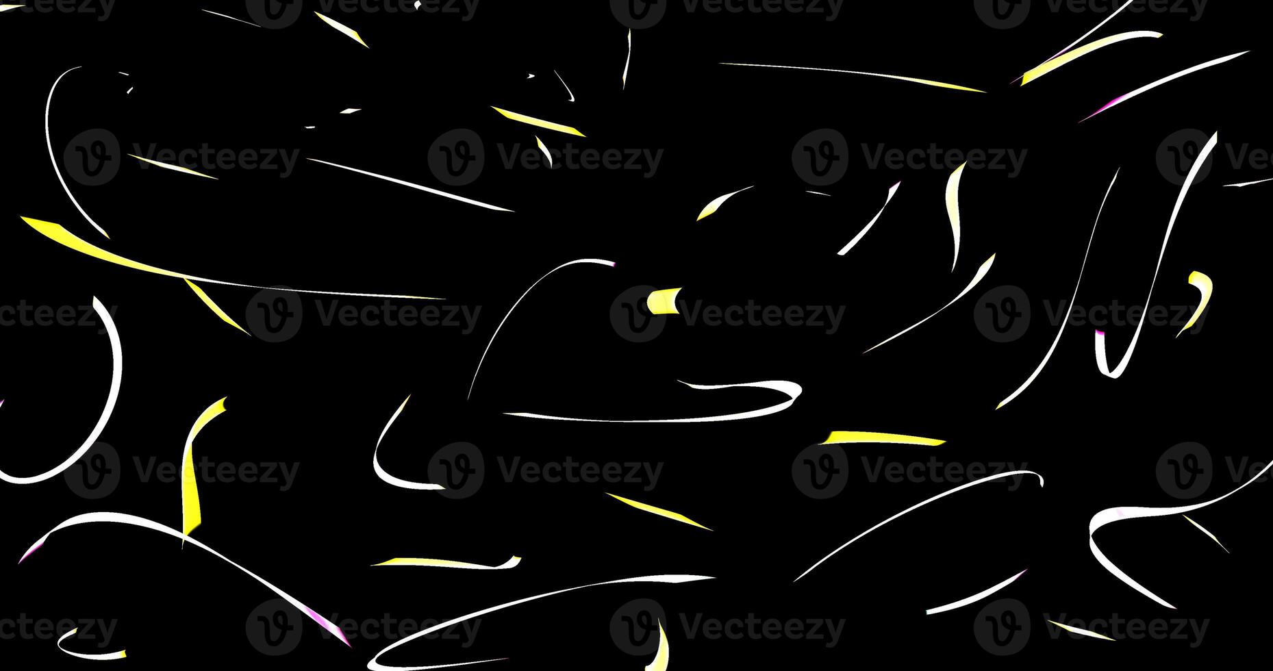 Abstract Pattern Of Strokes In Yellow And White On Dark Background photo