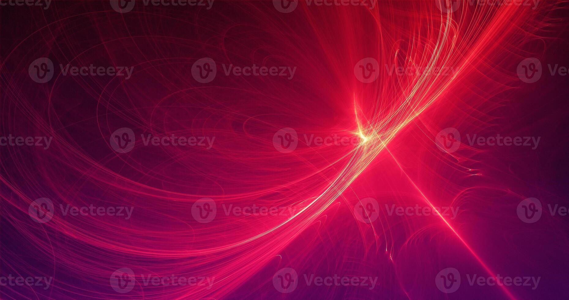 Abstract Background Lines Curves And Particles Red Yellow photo