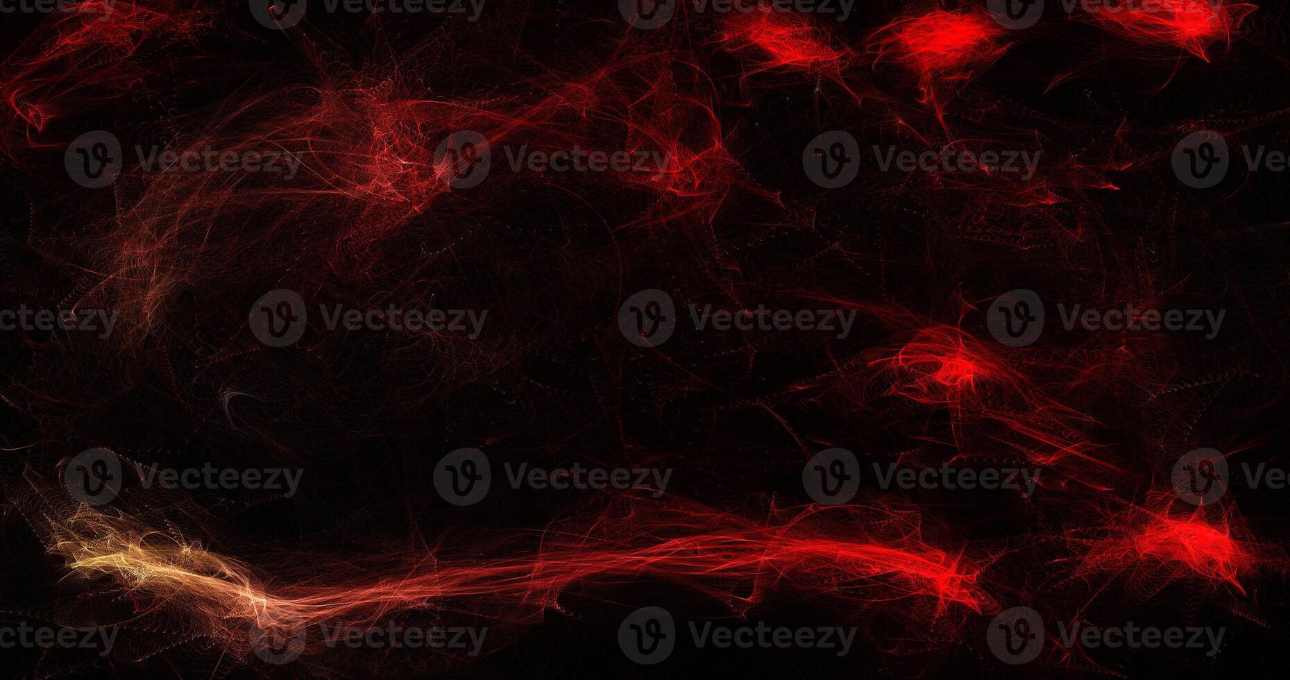 Abstract Red Lines Curves Particles Swirls On Dark Background photo