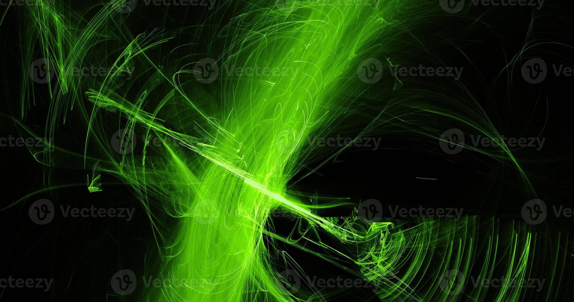 Green Abstract Lines Curves Particles Background photo