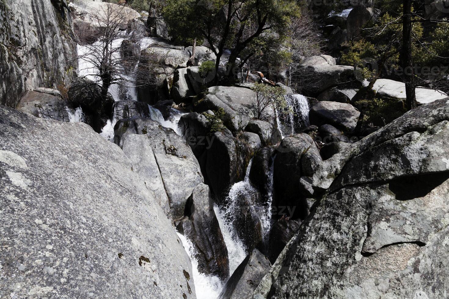 Waterfall Chilnualna Trail Yosemite National Park California photo