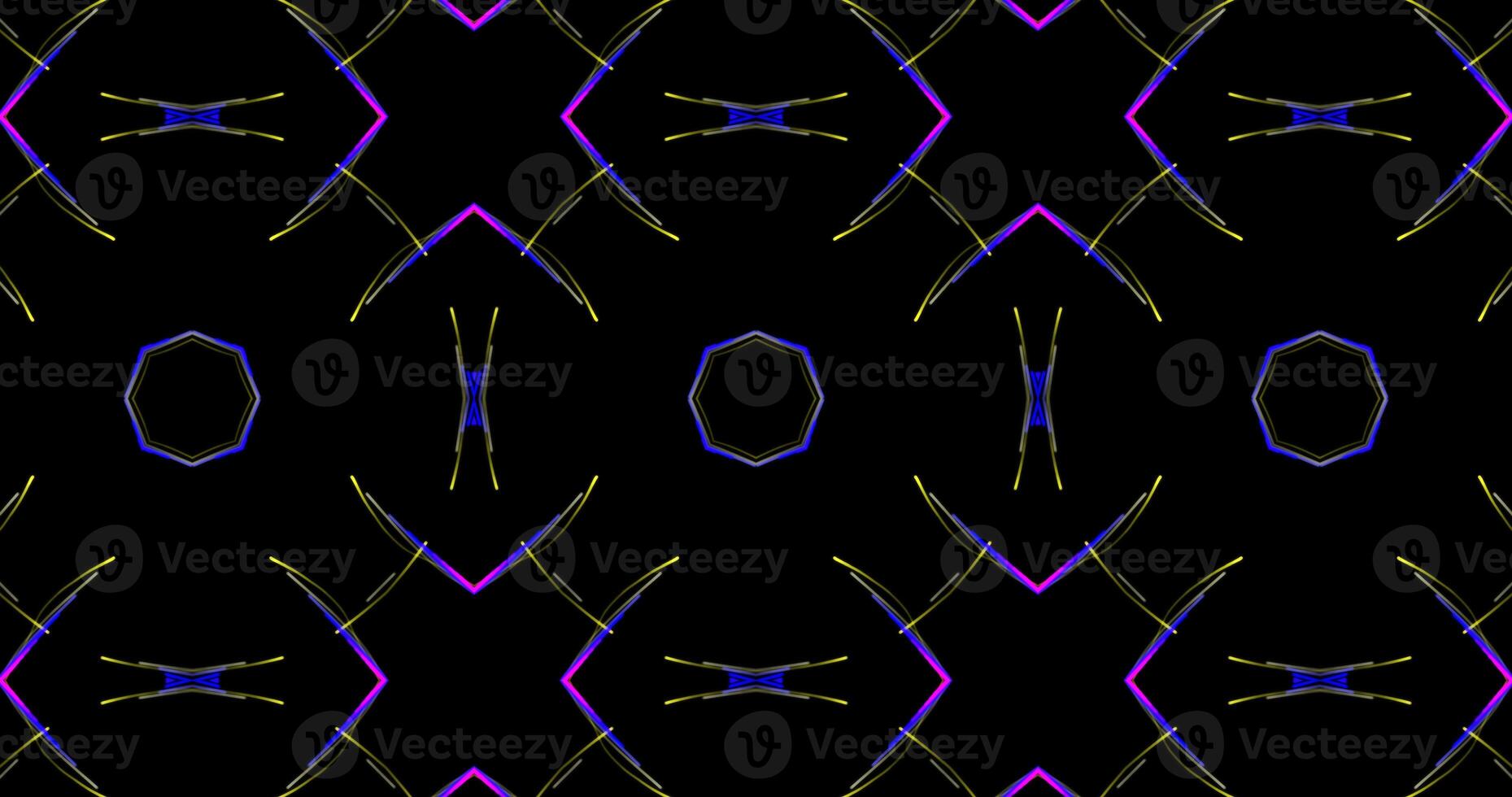Kaleidoscopic Pattern On Dark Background In Vibrant Colors photo