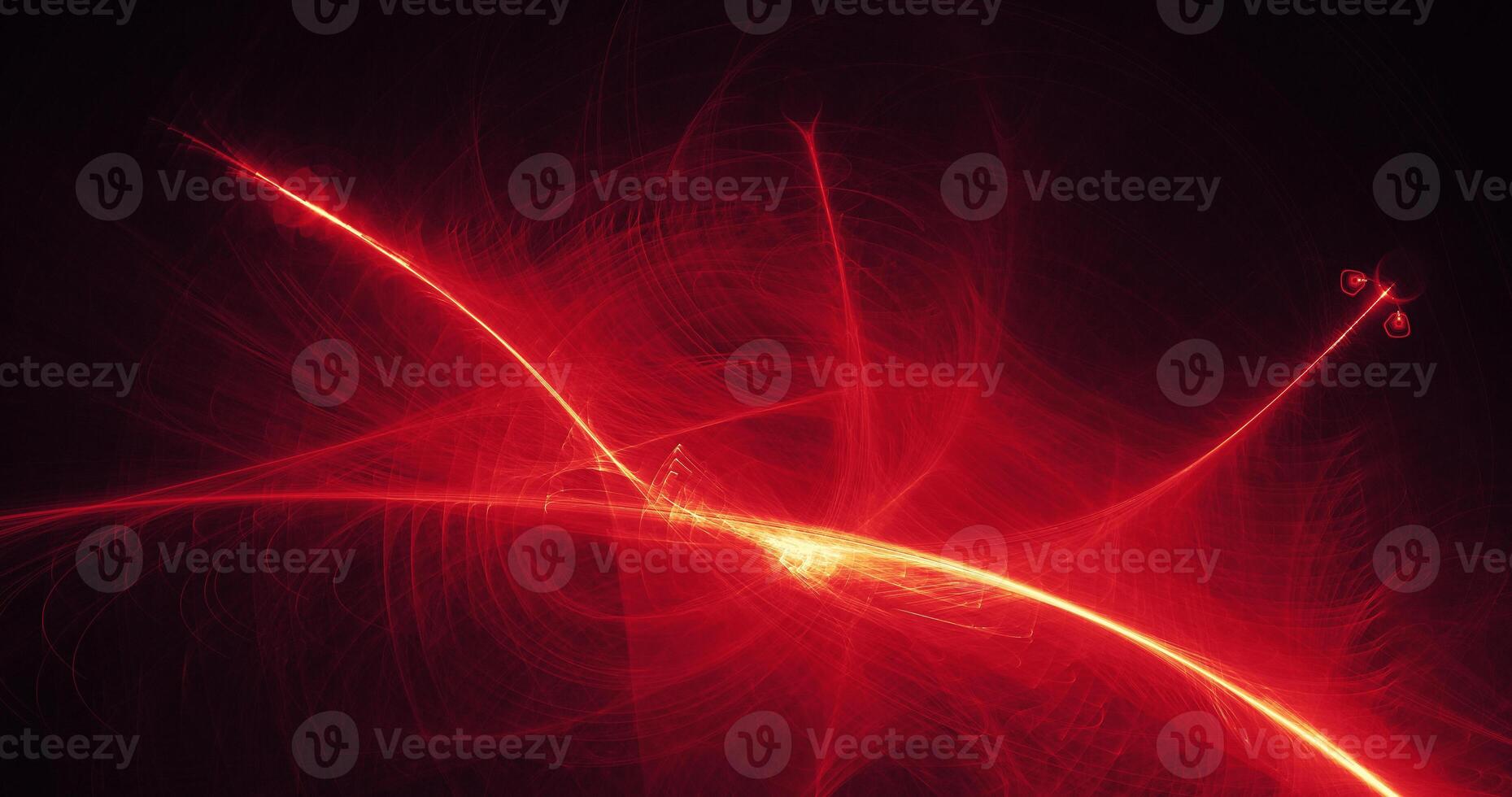 Abstract Pattern In Red And Yellow Lines On Dark Background photo