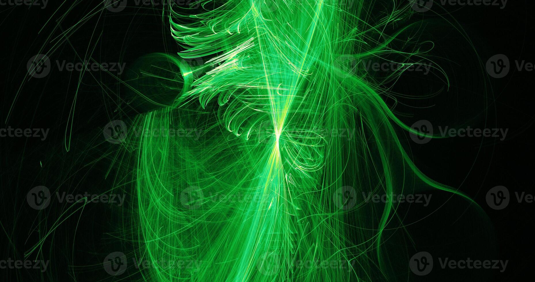 Green Abstract Lines Curves Particles Background photo