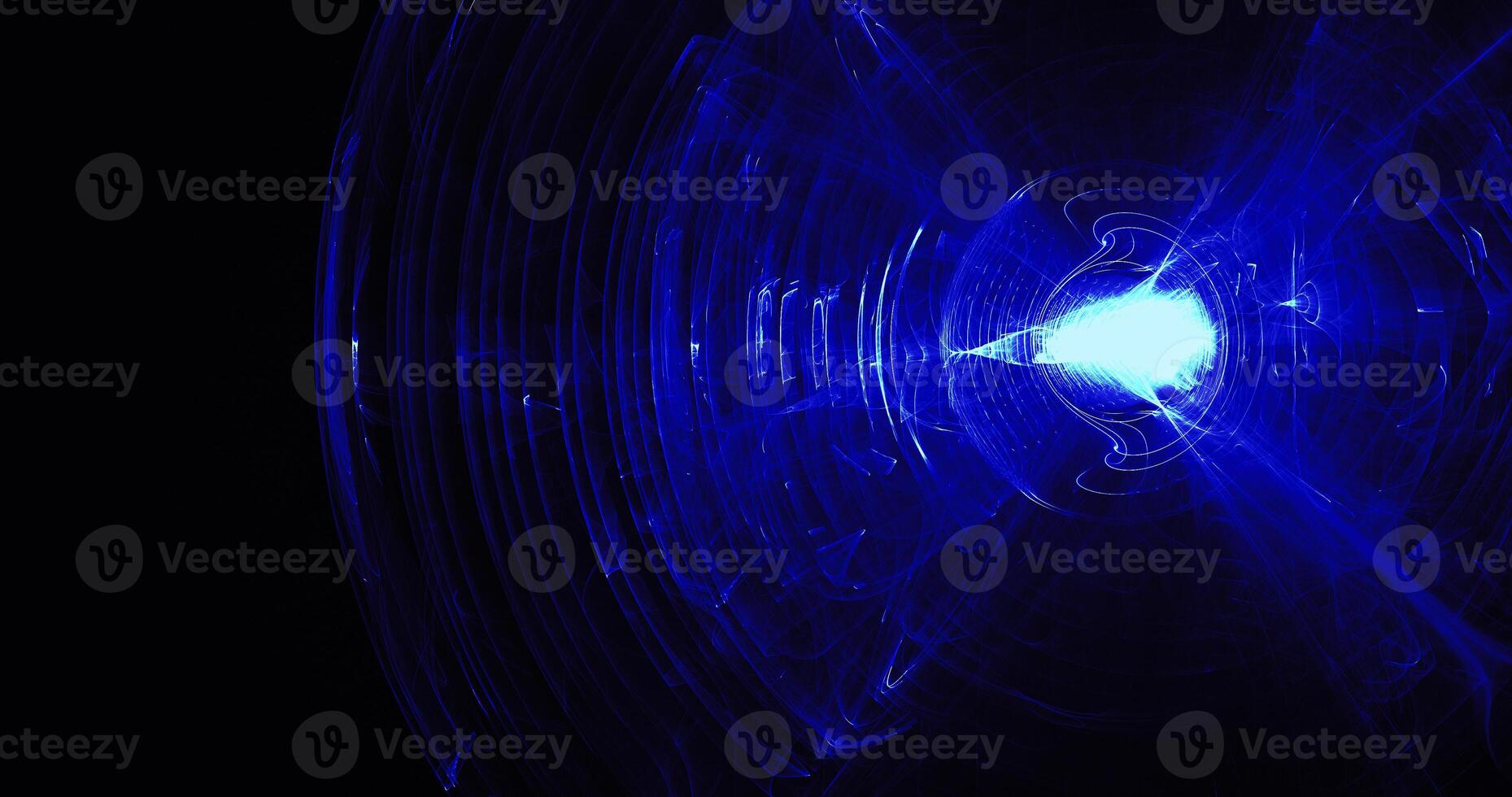 Blue Abstract Lines Curves Particles Background photo