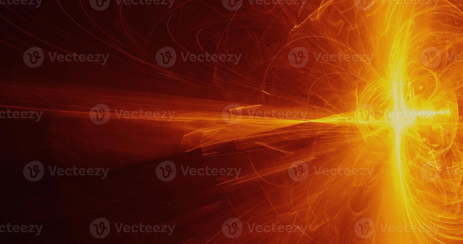 Yellow And Orange Abstract Lines Curves Particles Background photo