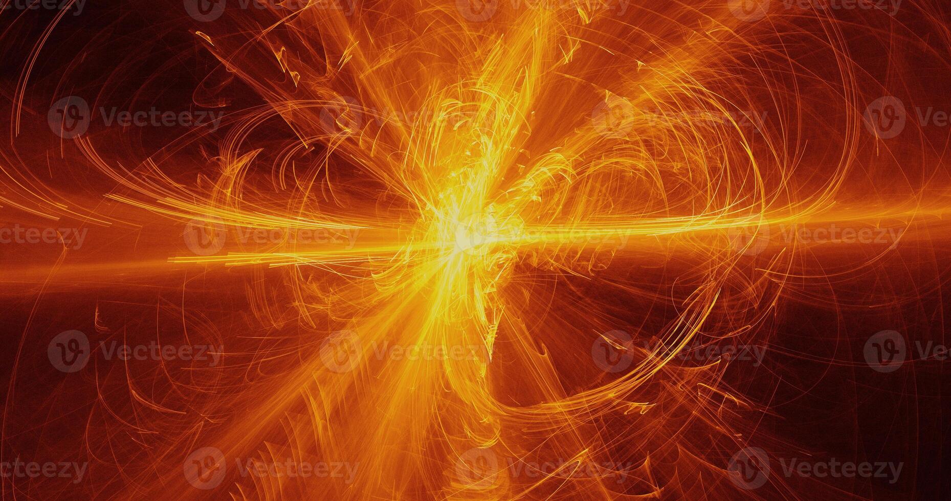 Yellow And Orange Abstract Lines Curves Particles Background photo