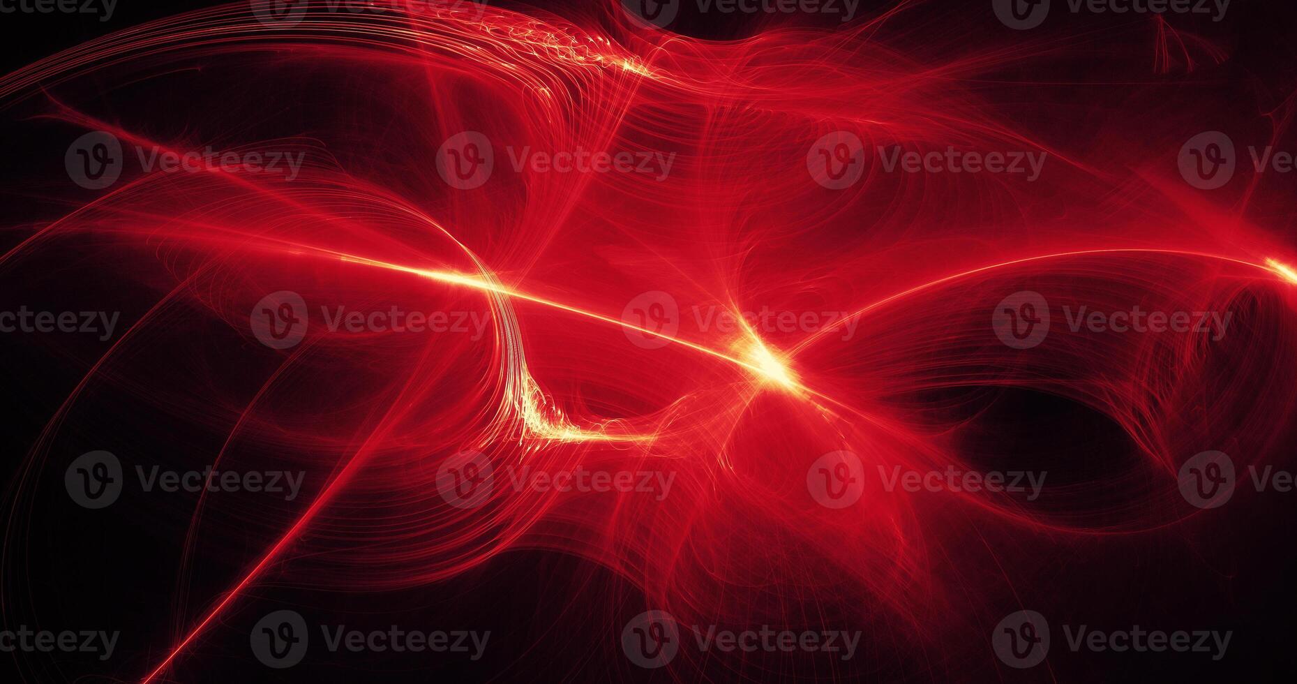 Red And Yellow Abstract Lines Curves Particles Background photo