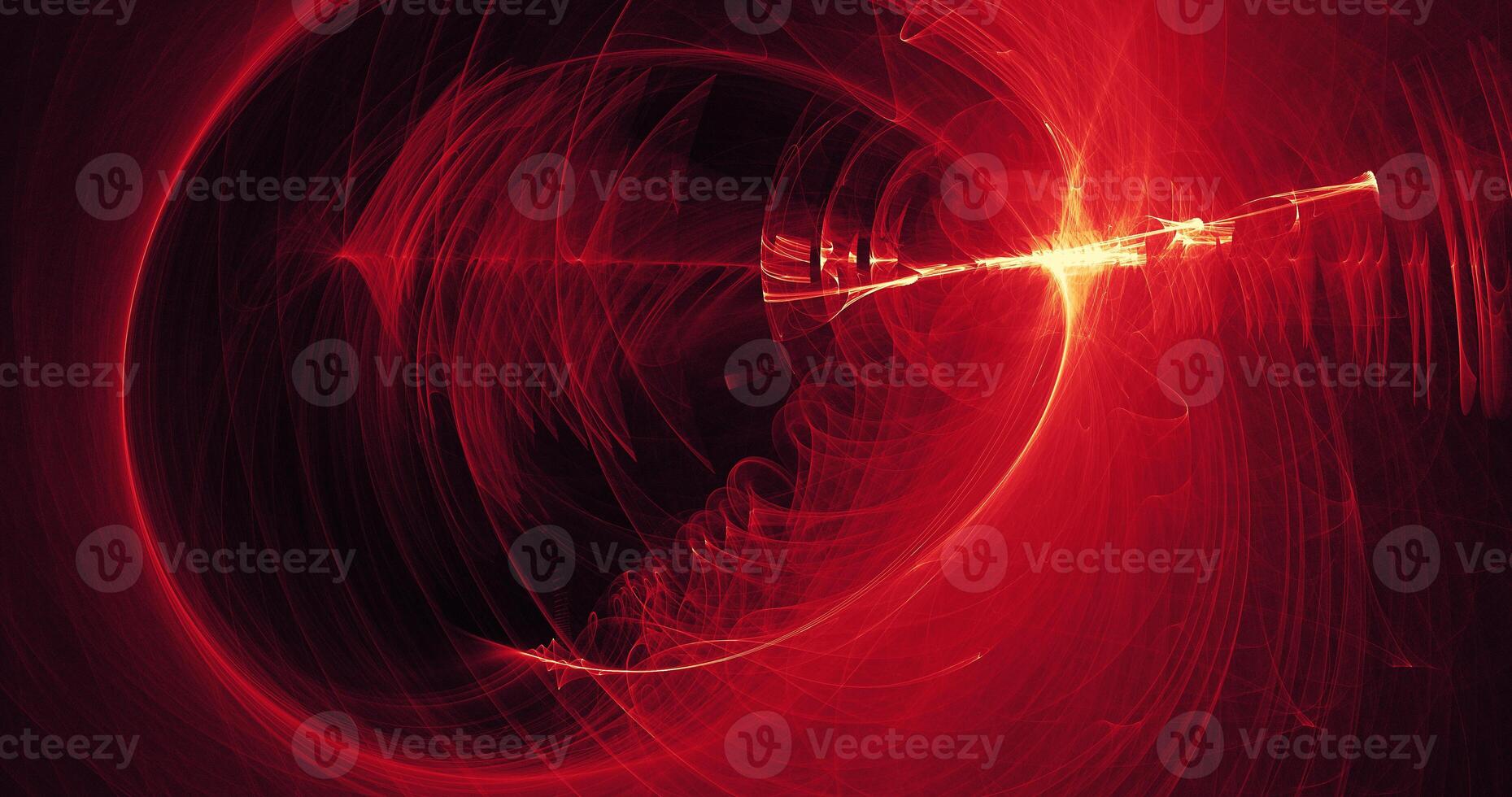 Red And Yellow Abstract Lines Curves Particles Background photo