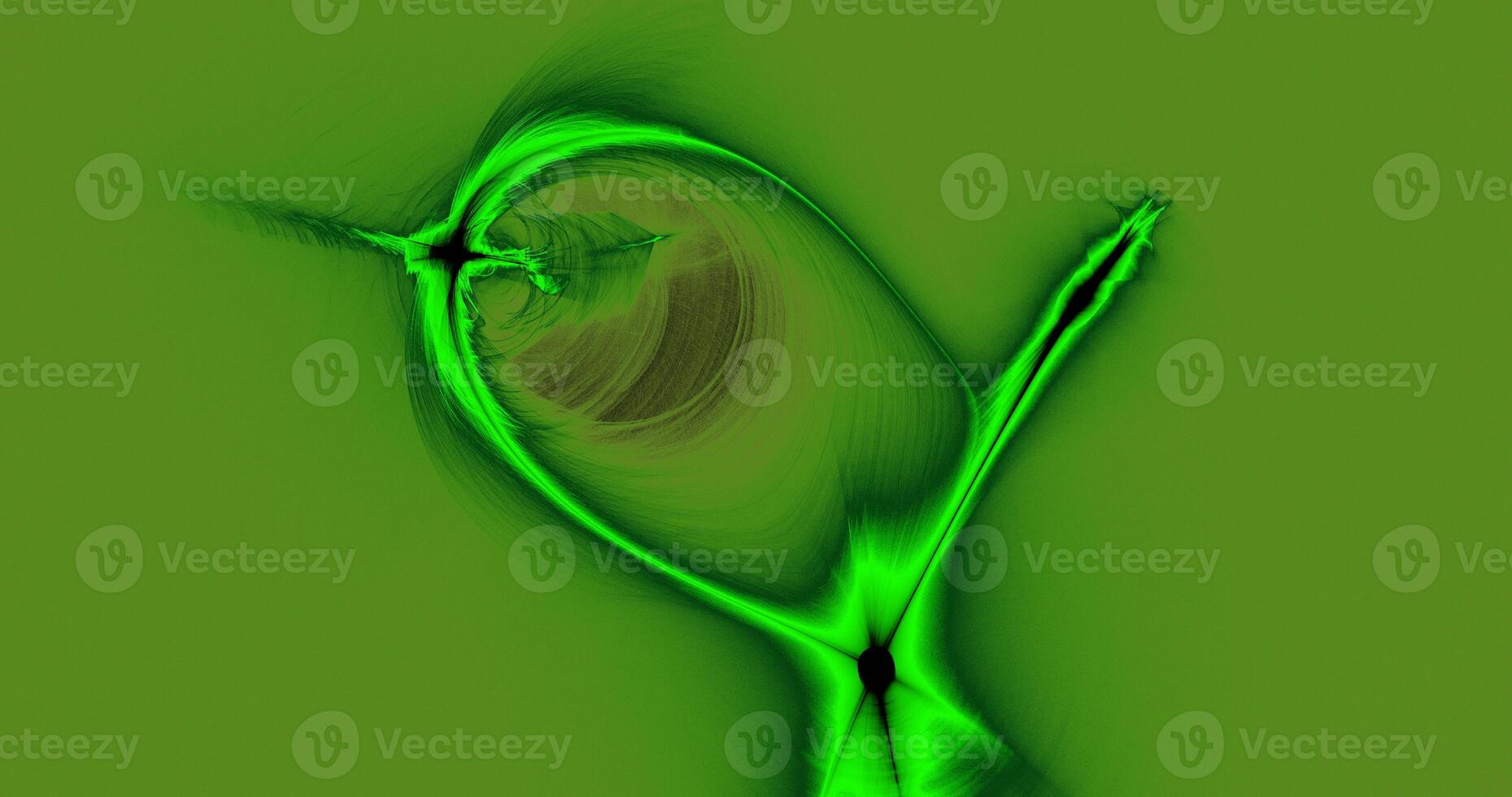 Green Abstract Lines Curves Particles Background photo