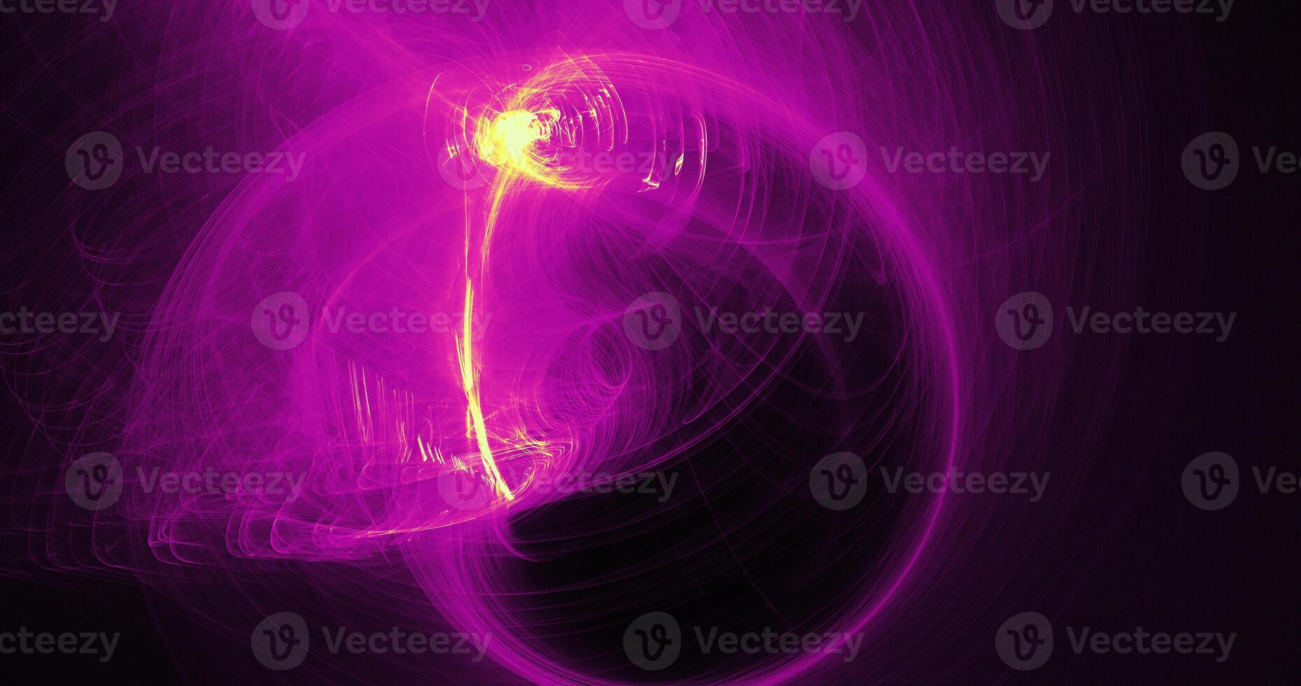 Purple And Yellow Abstract Lines Curves Particles Background photo