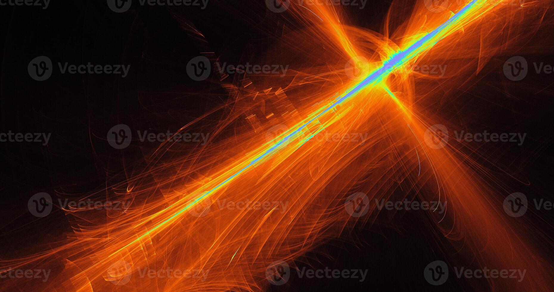 Orange Yellow BlueAbstract Lines Curves Particles Background photo