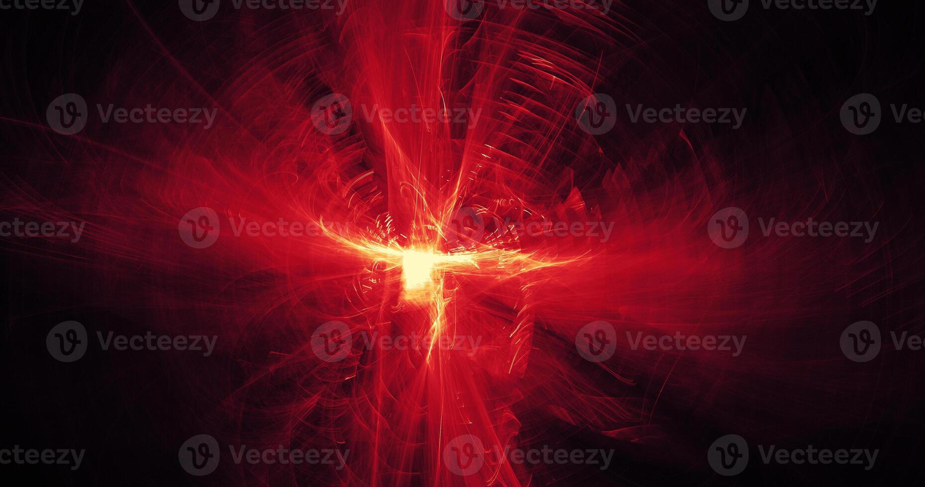 Red And Yellow Abstract Lines Curves Particles Background photo