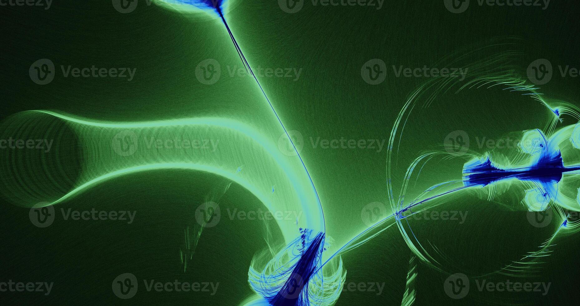 Green And Blue Abstract Lines Curves Particles Background photo