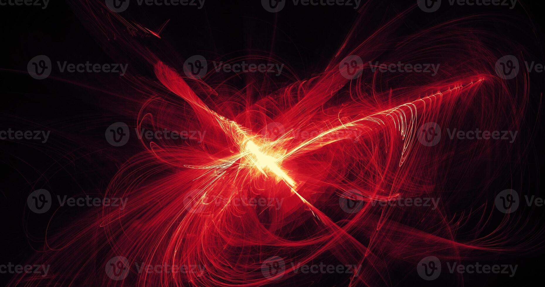 Red And Yellow Abstract Lines Curves Particles Background photo