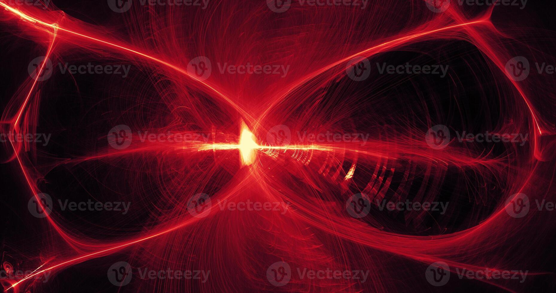 Red And Yellow Abstract Lines Curves Particles Background photo