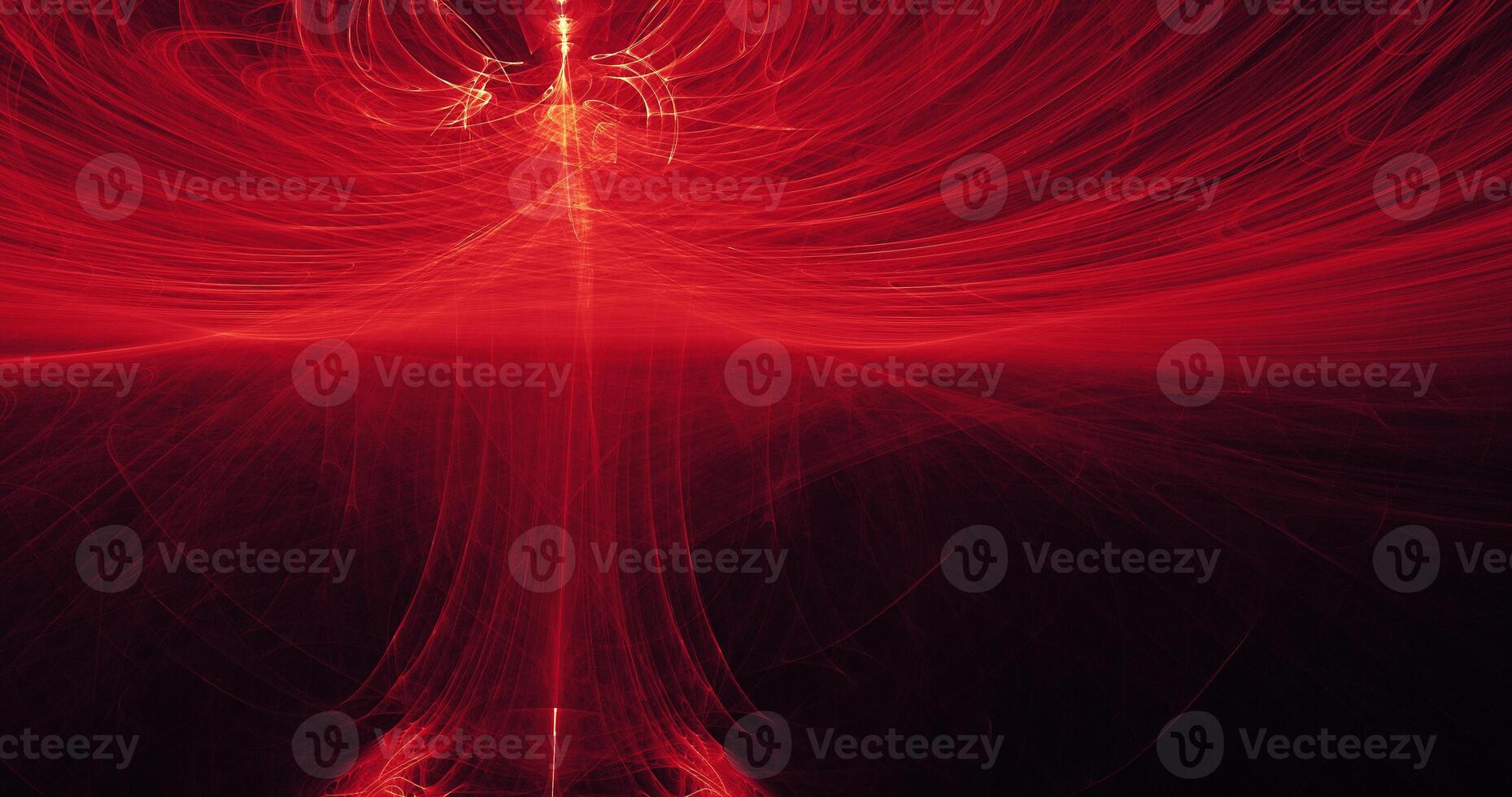Red And Yellow Abstract Lines Curves Particles Background photo