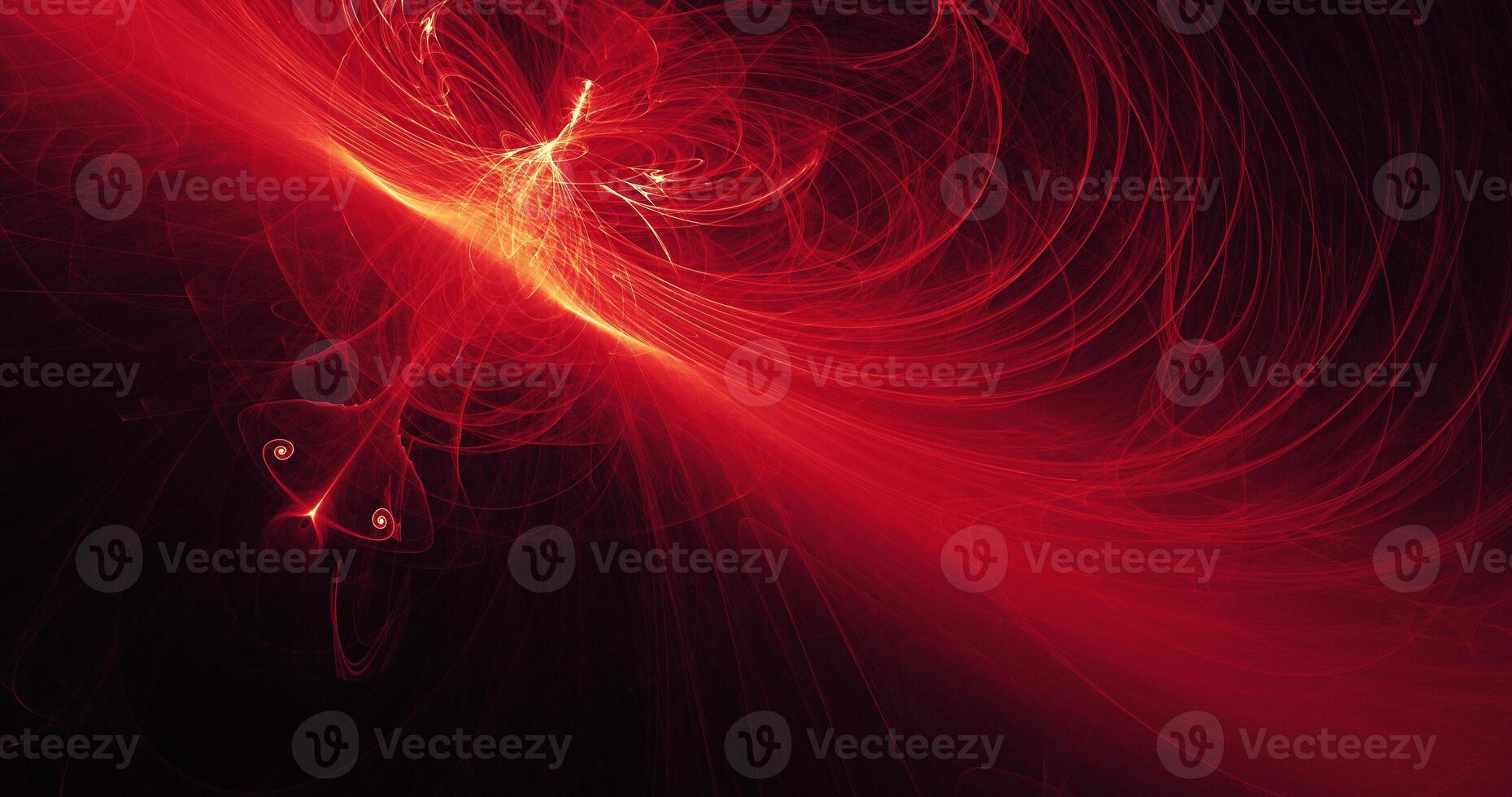 Red And Yellow Abstract Lines Curves Particles Background photo