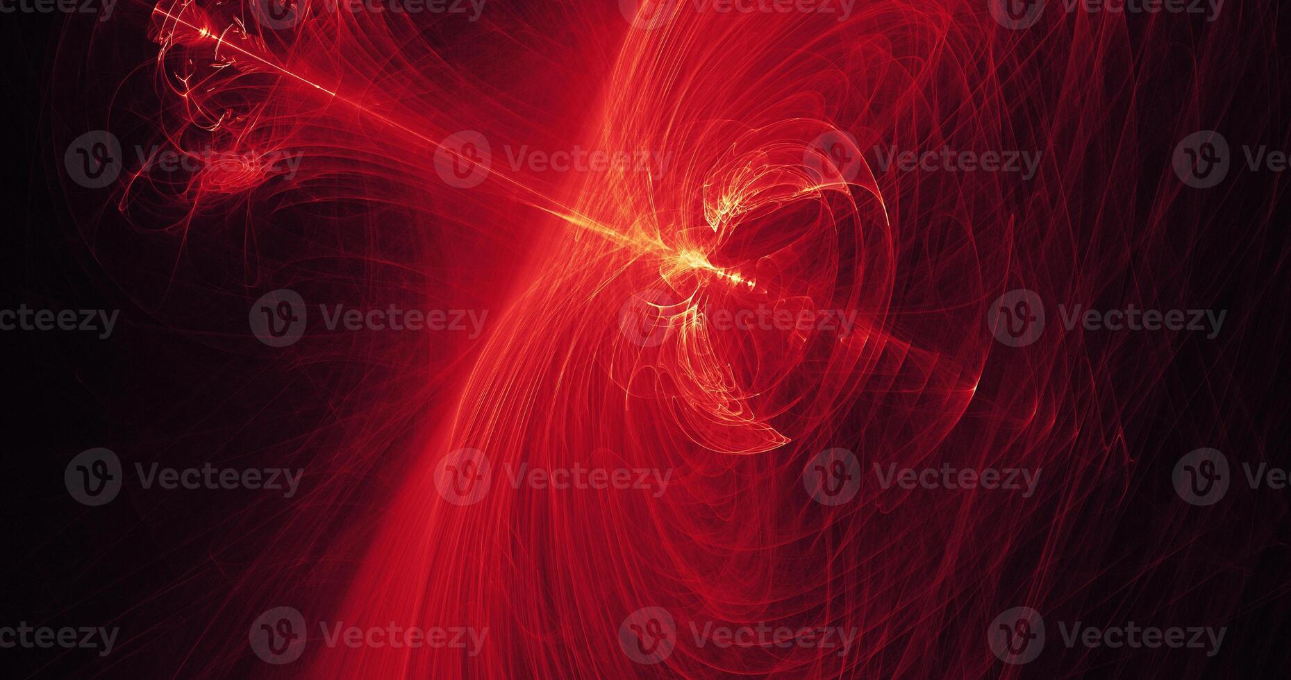 Red And Yellow Abstract Lines Curves Particles Background photo