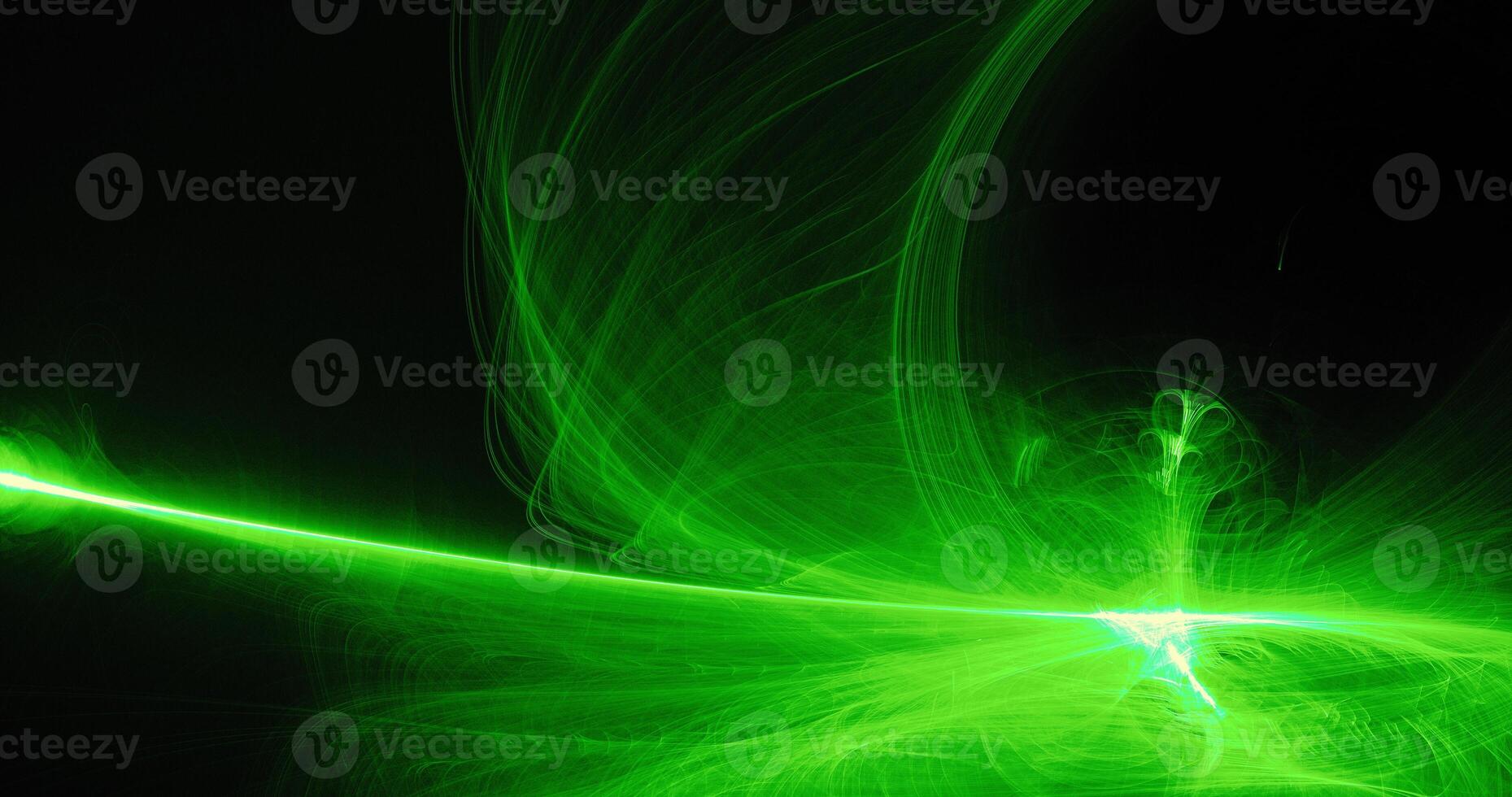 Green Abstract Lines Curves Particles Background photo