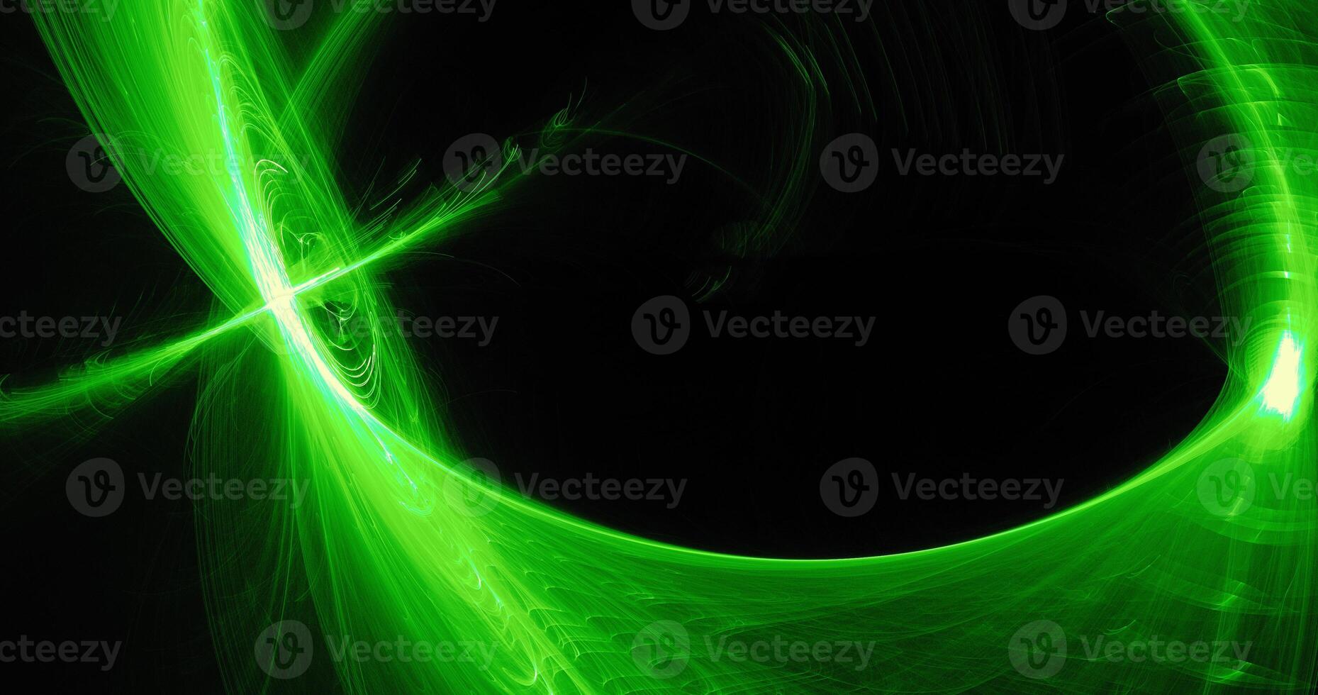 Green Abstract Lines Curves Particles Background photo