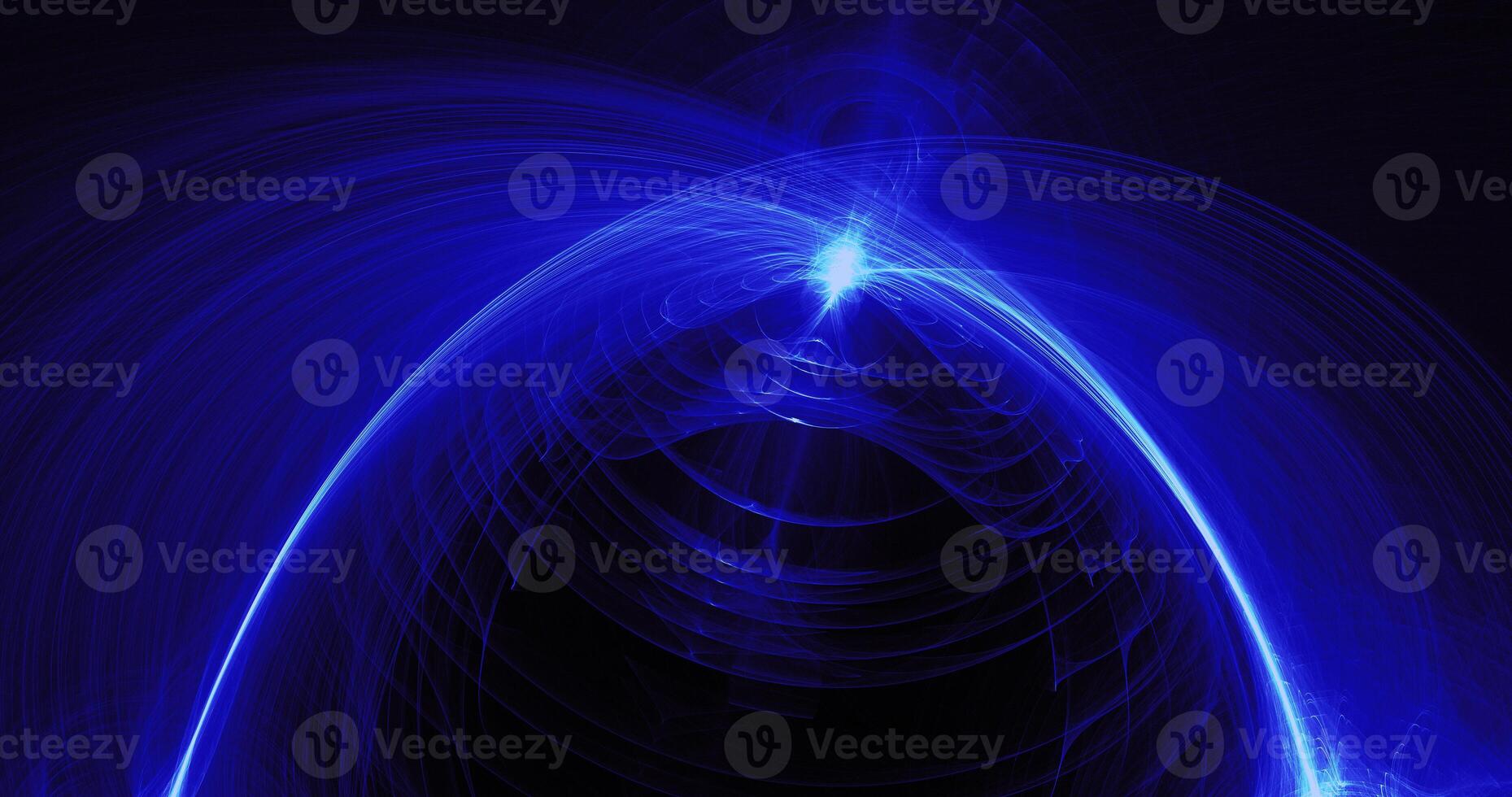 Blue Abstract Lines Curves Particles Background photo