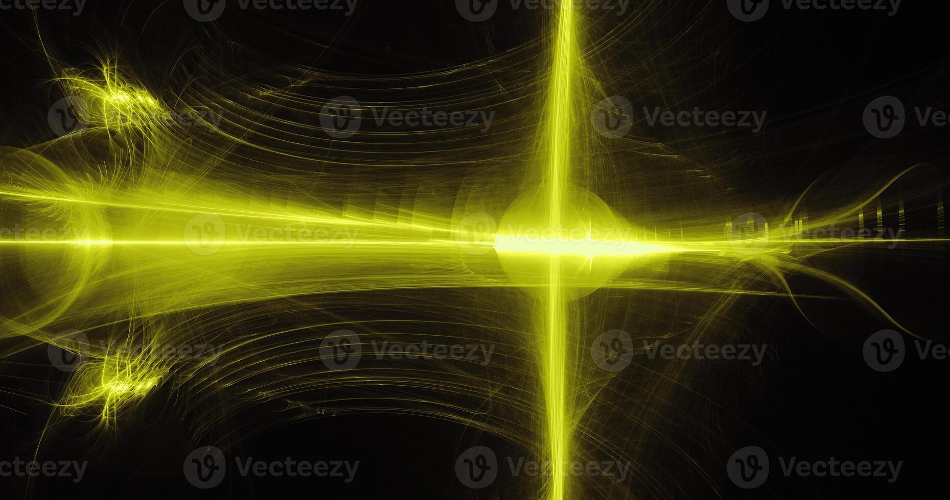 Yellow Abstract Lines Curves Particles Background photo