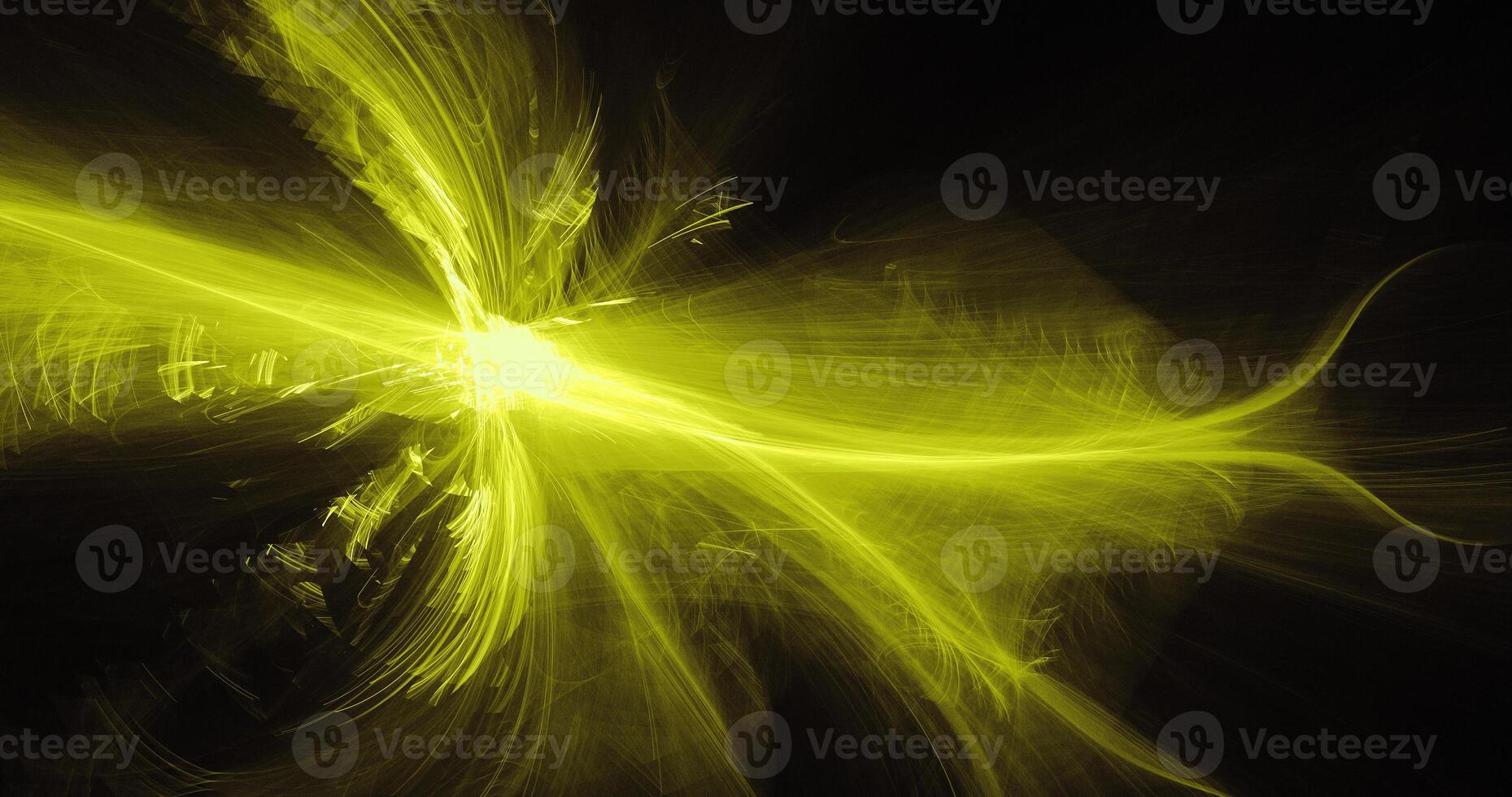 Yellow Abstract Lines Curves Particles Background photo