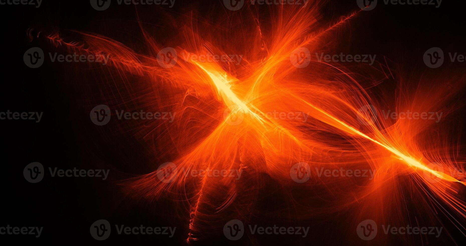 Orange Abstract Lines Curves Particles Background photo