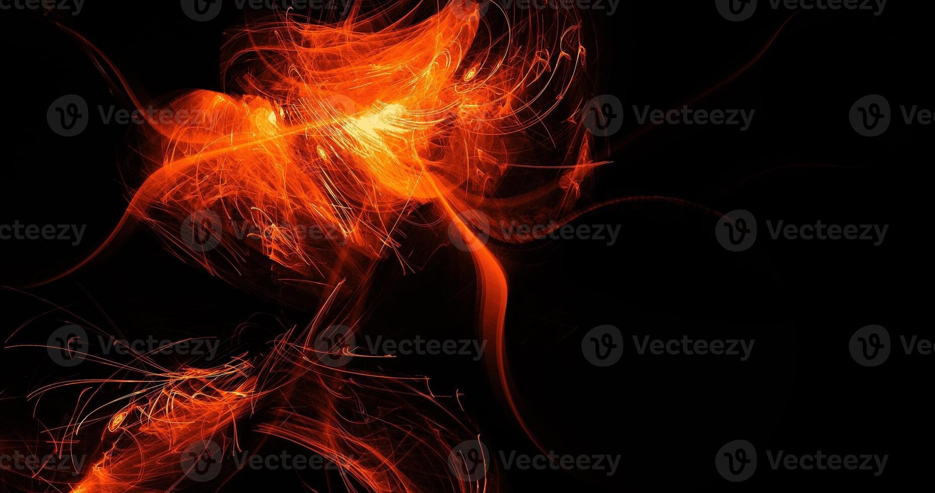 Orange Abstract Lines Curves Particles Background photo