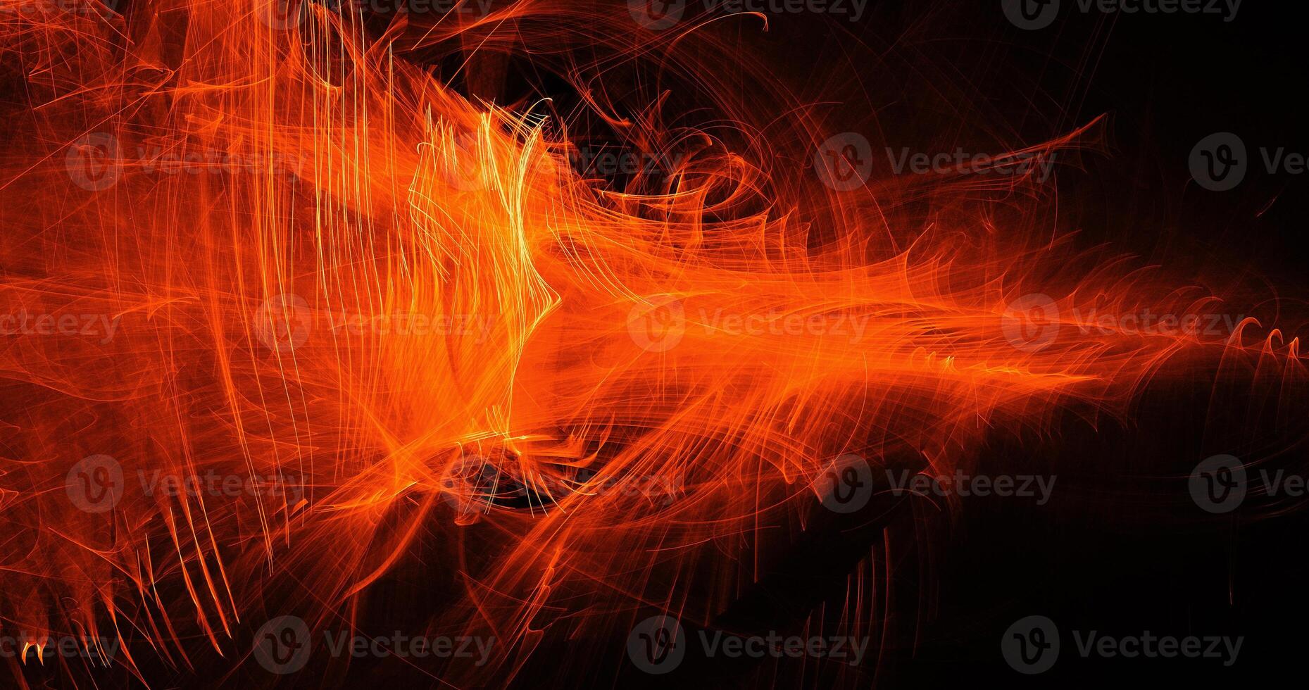 Orange Abstract Lines Curves Particles Background photo