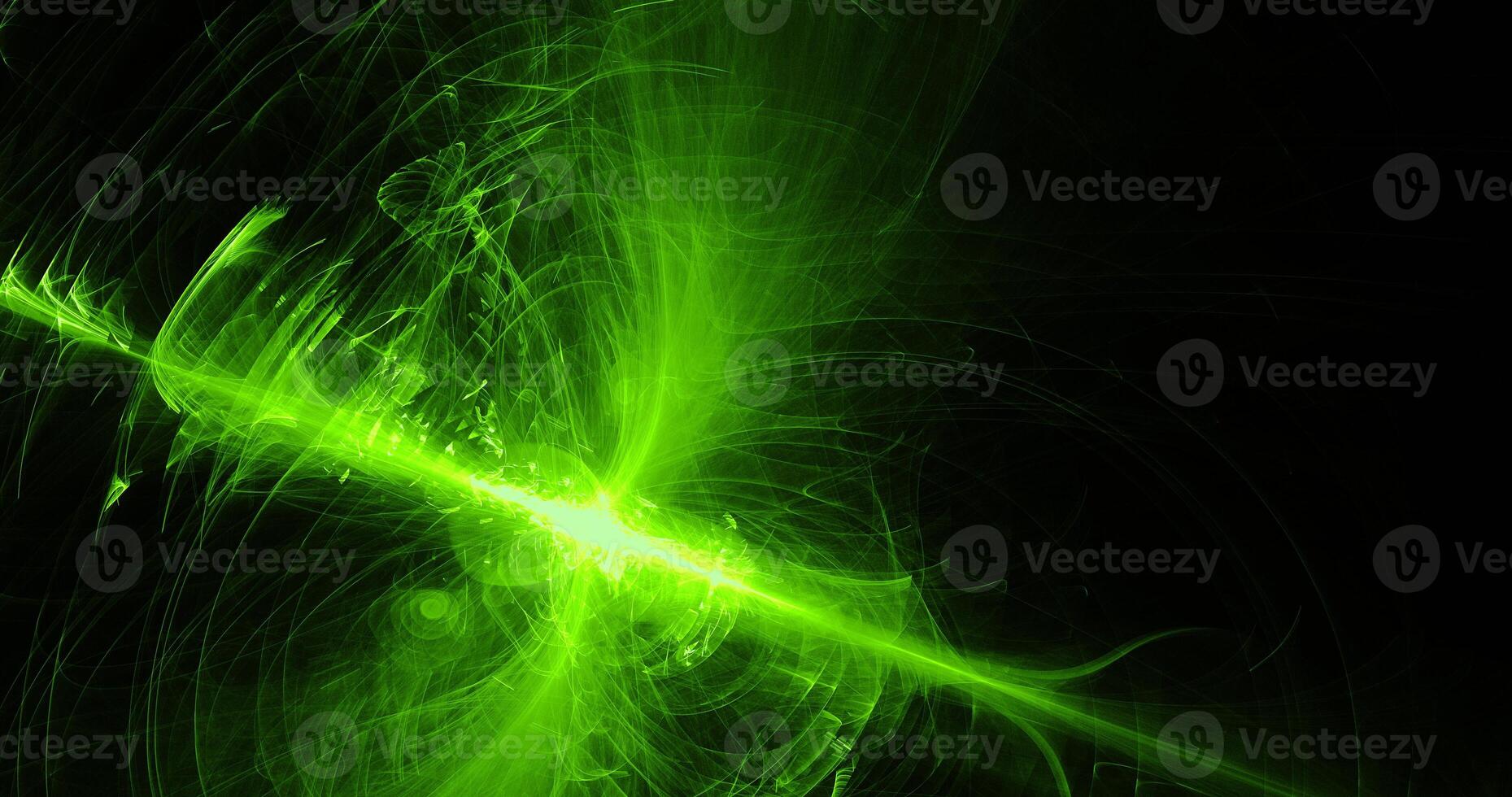 Green Abstract Lines Curves Particles Background photo