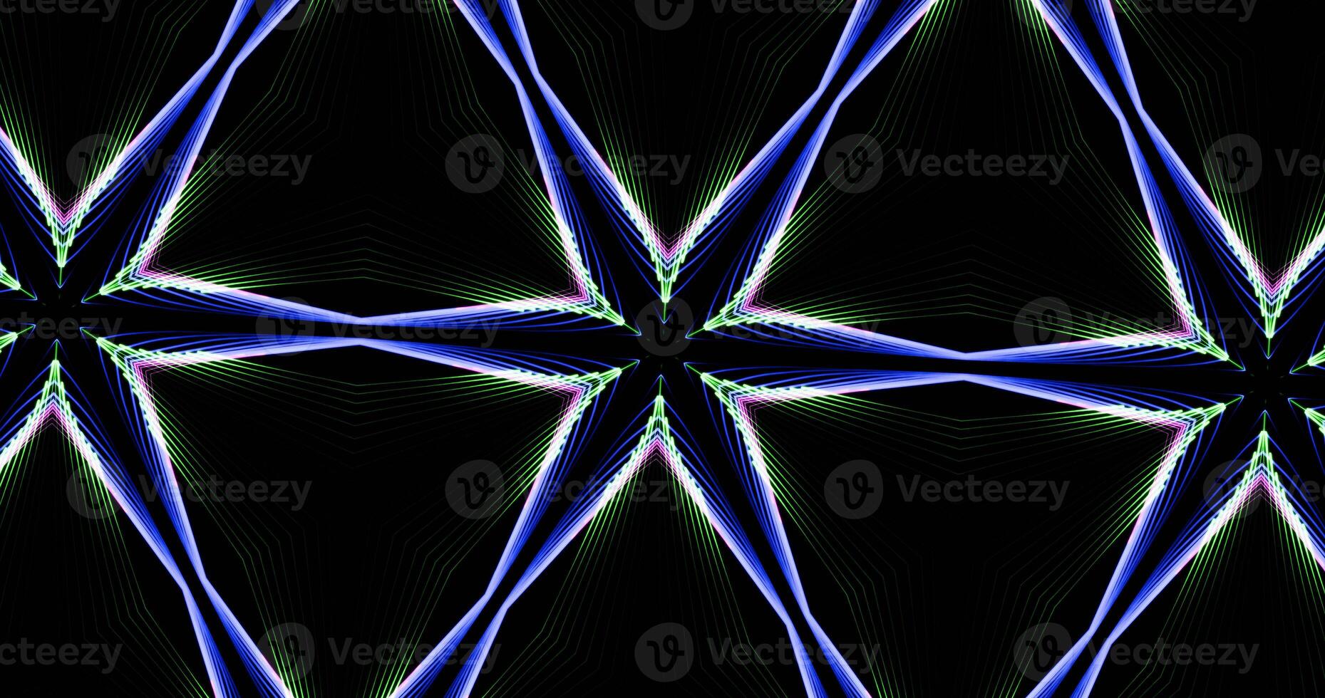 Kaleidoscopic Pattern On Dark Background In Vibrant Colors photo