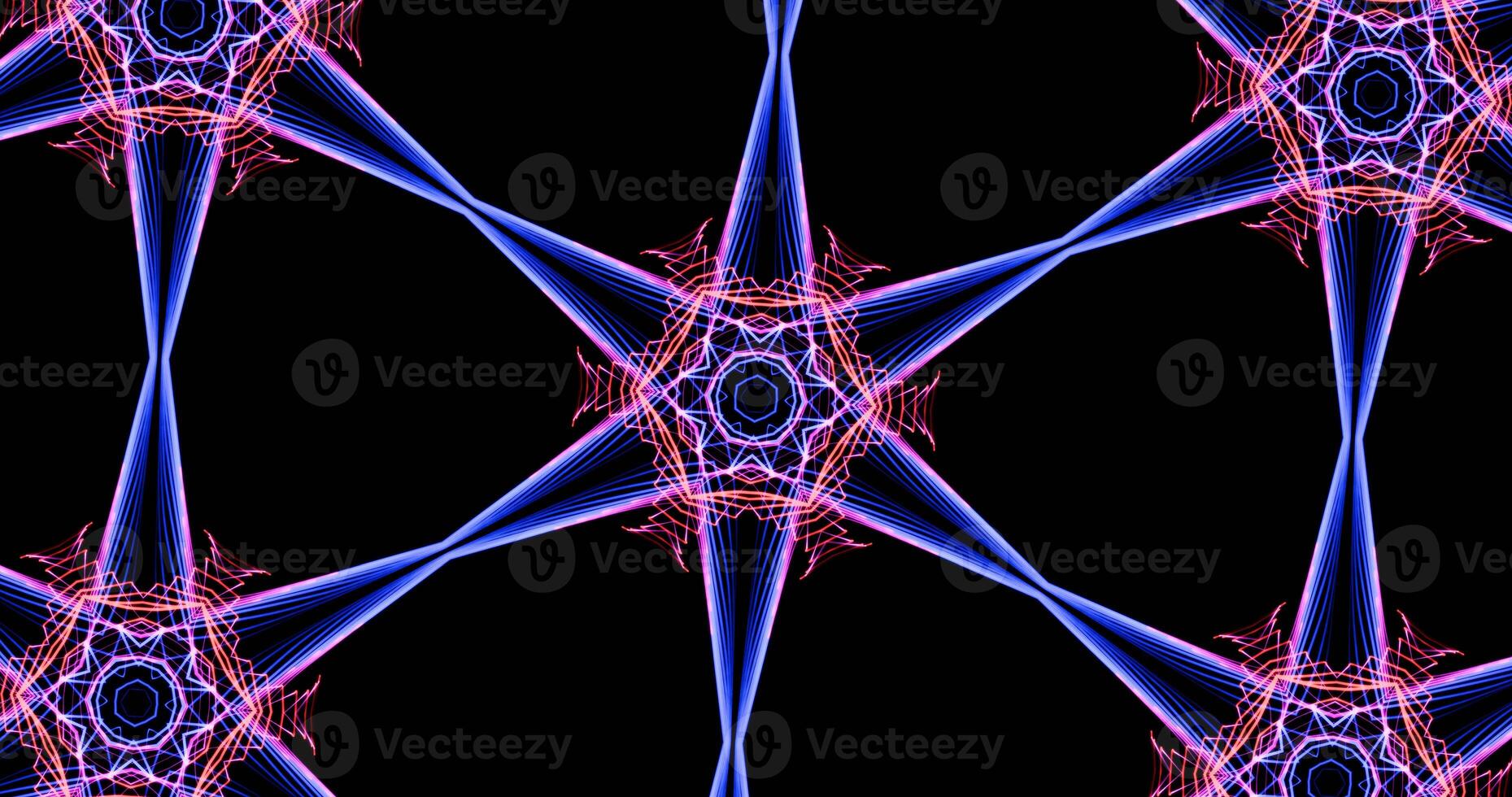 Kaleidoscopic Pattern On Dark Background In Vibrant Colors photo