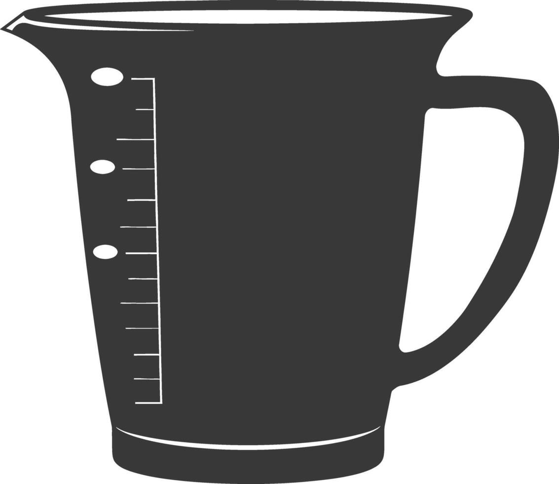 ai generado silueta medición taza negro color solamente vector