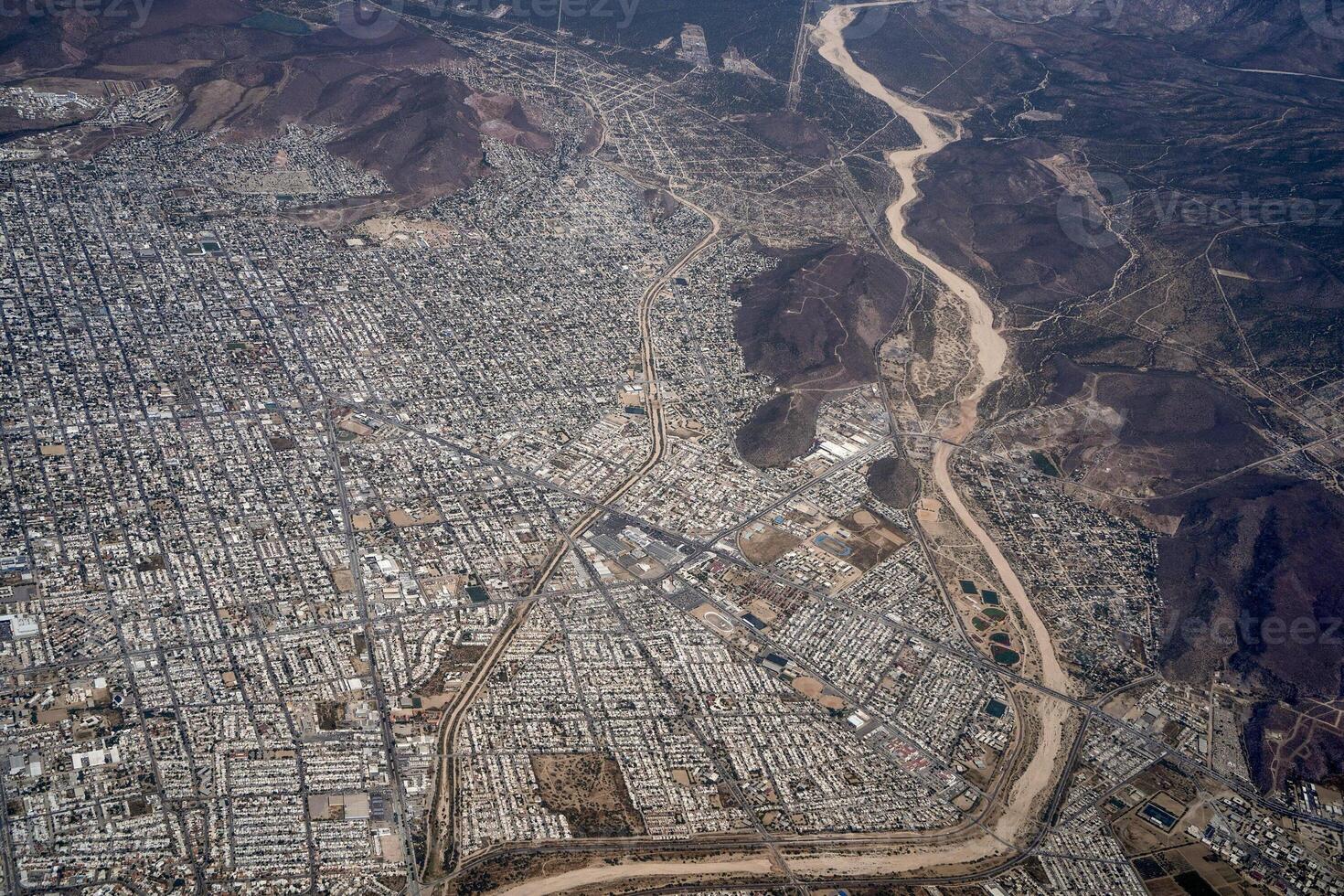 la paz baja California sur aéreo ver desde aeronave foto