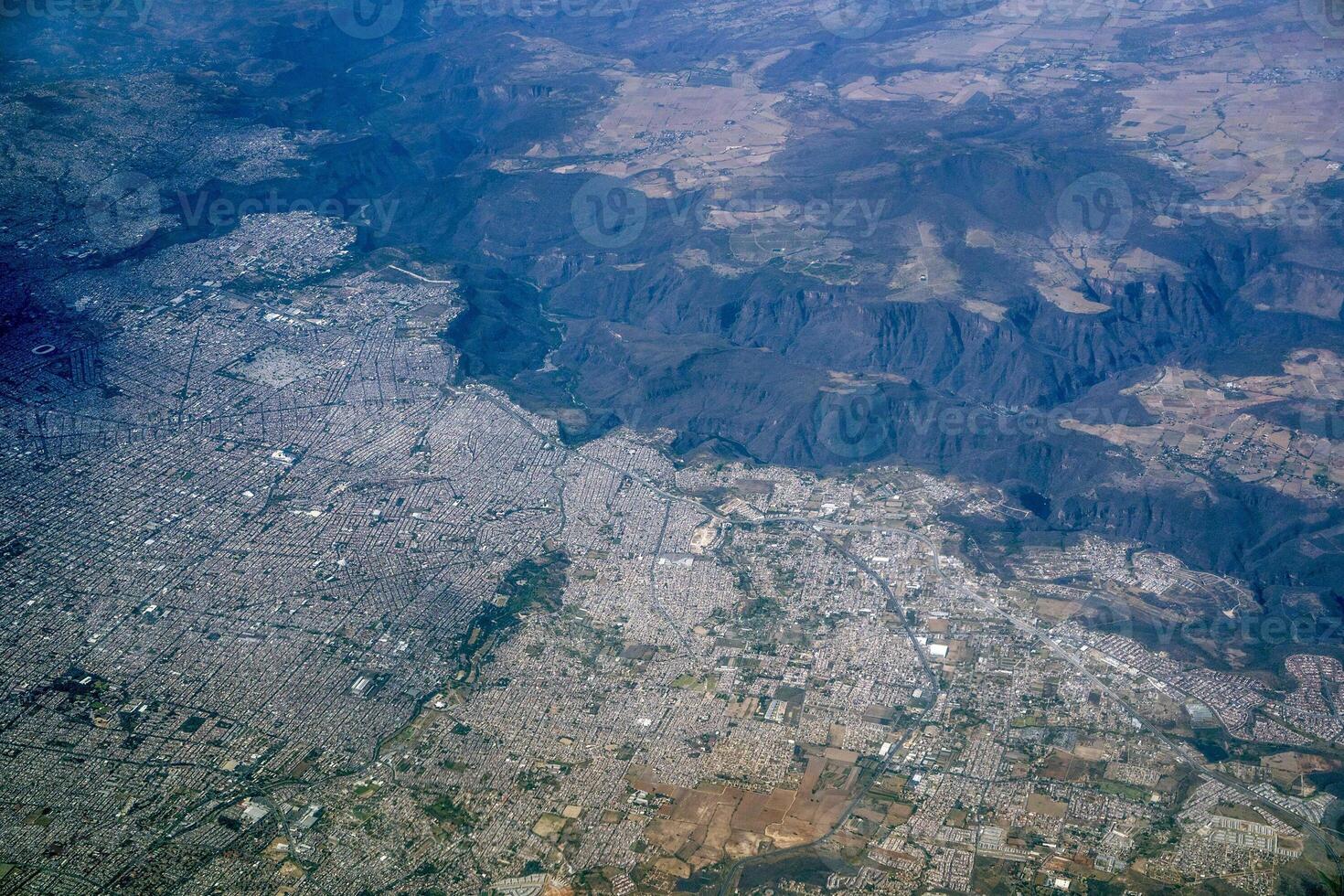 guadalajara mexico aéreo ver desde aeronave con enorme grandioso cañón foto