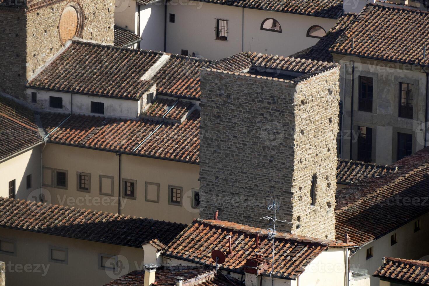 florencia aéreo ver paisaje urbano desde Giotto torre detalle cerca catedral Papa Noel maria dei flor, brunelleschi Hazme Italia foto