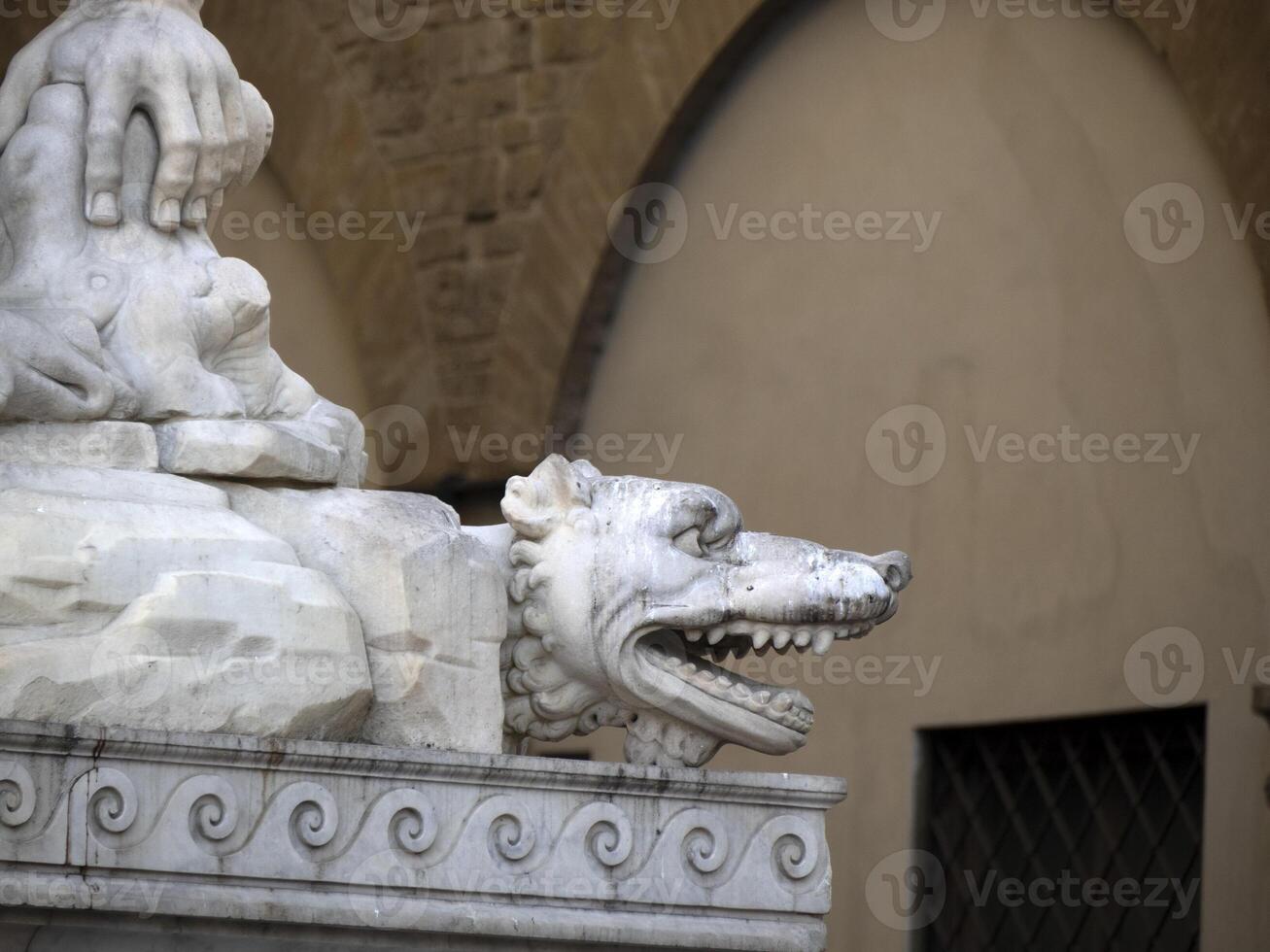 signoria place florence italy statue detail photo