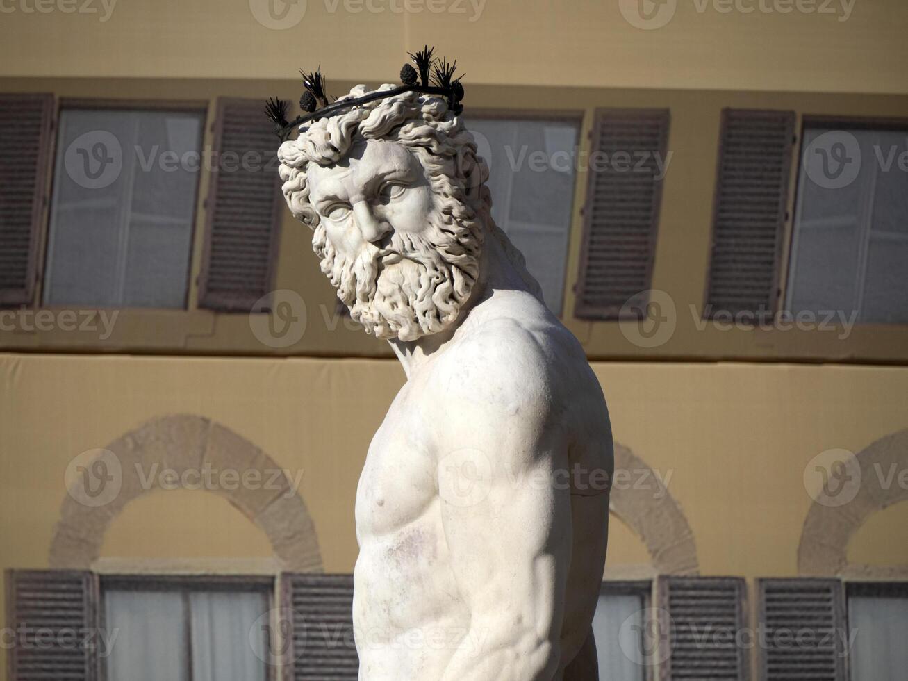 signoria place florence italy statue detail photo