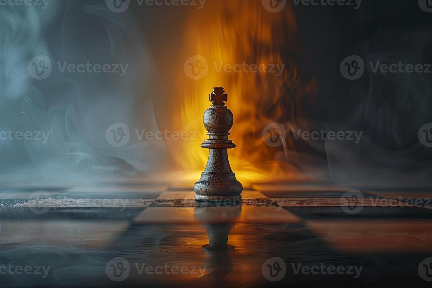 AI generated pawn reaching the other side of the board, transformed into a queen, representing the power of perseverance and transformation. chess game abstract concept photo