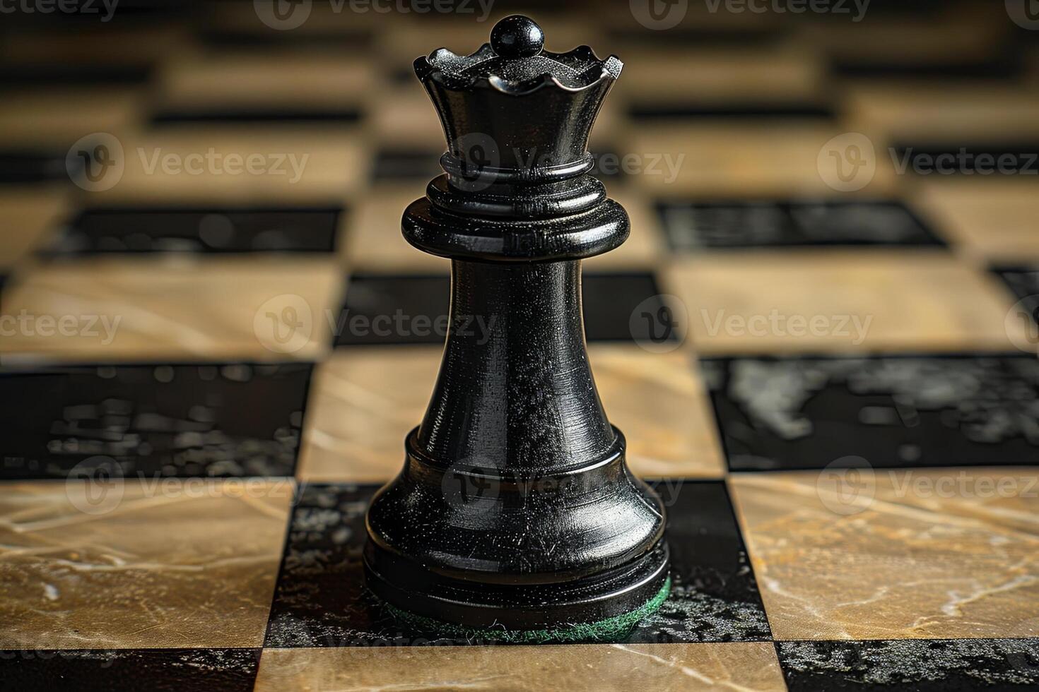 AI generated chess game rook towering over the battlefield, representing strength and stability on the chessboard, down to top view photo