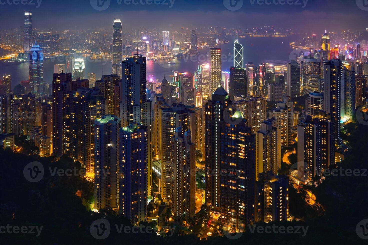 Hong Kong skyscrapers skyline cityscape view photo