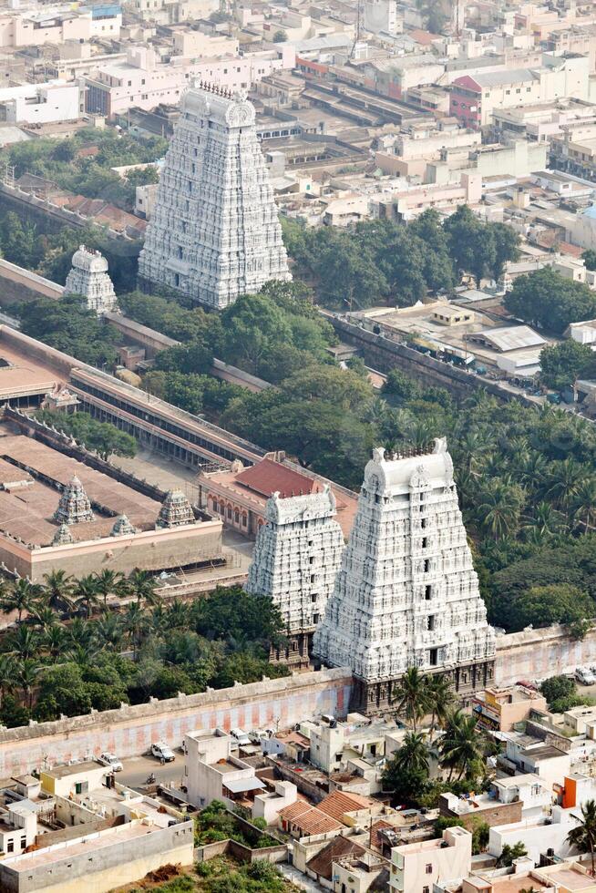 arunachaleswar templo, tiruvannamalai, tamil nadu, India. aéreo foto